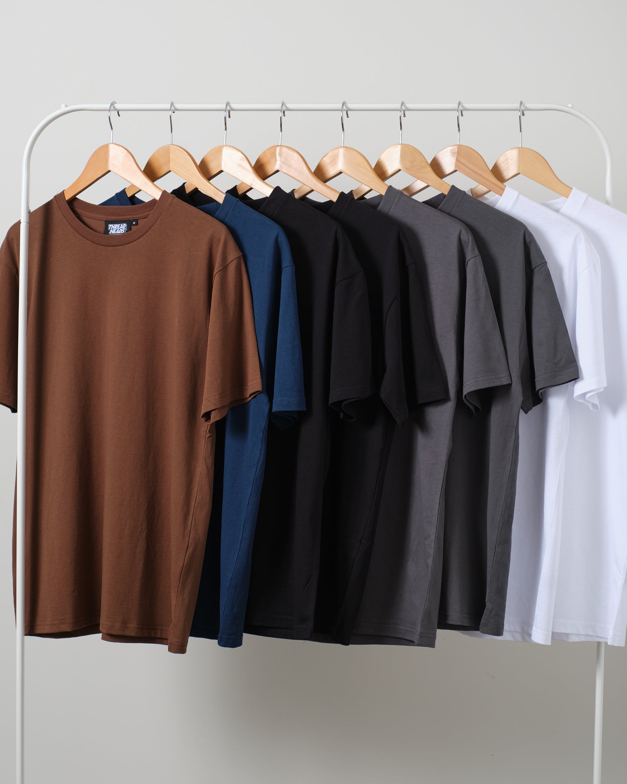 Classic Tee 8 Pack: Brown, Navy, Black, Charcoal, White Australia Online