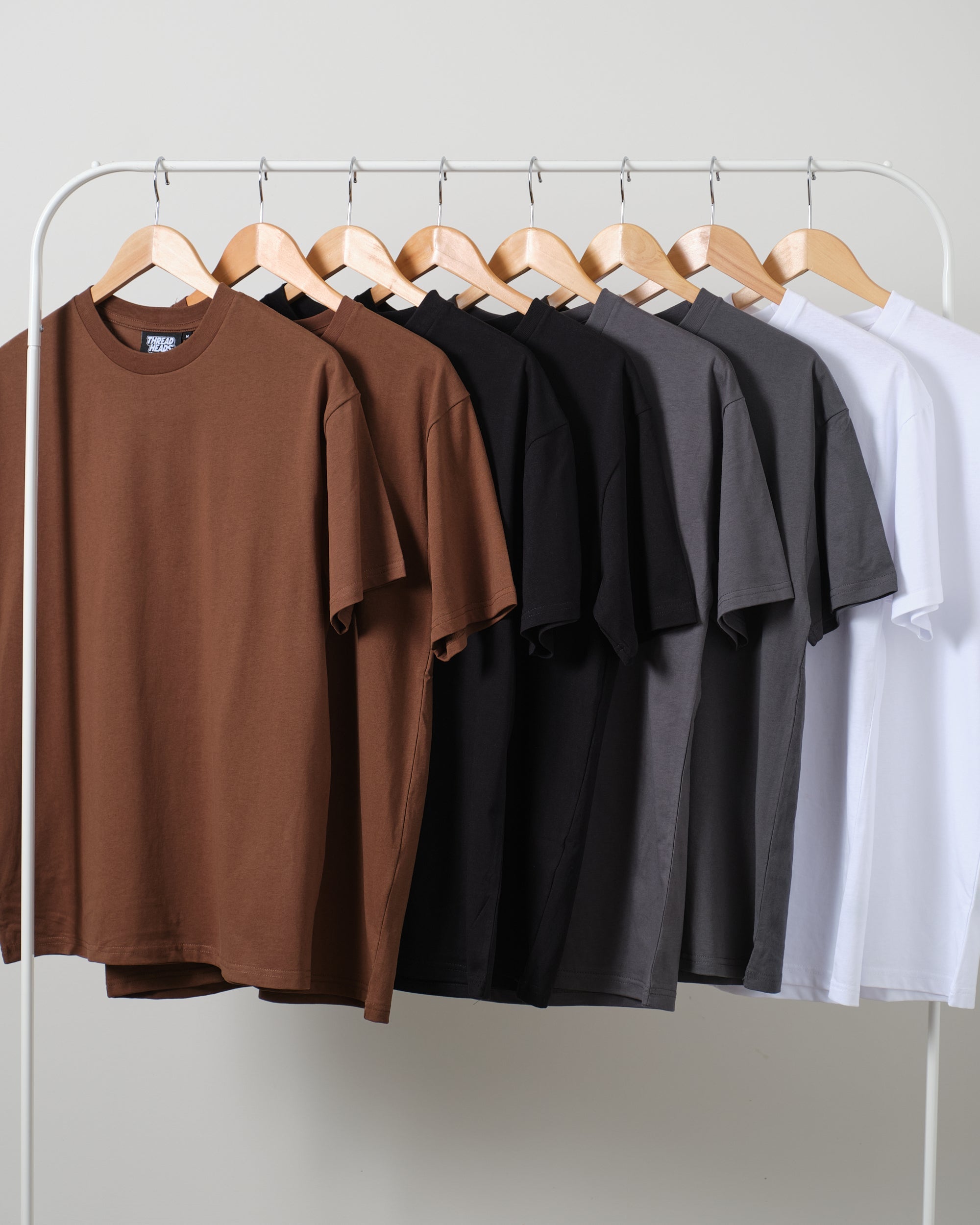Classic Tee 8 Pack: Brown, Black, Charcoal, White  Australia Online