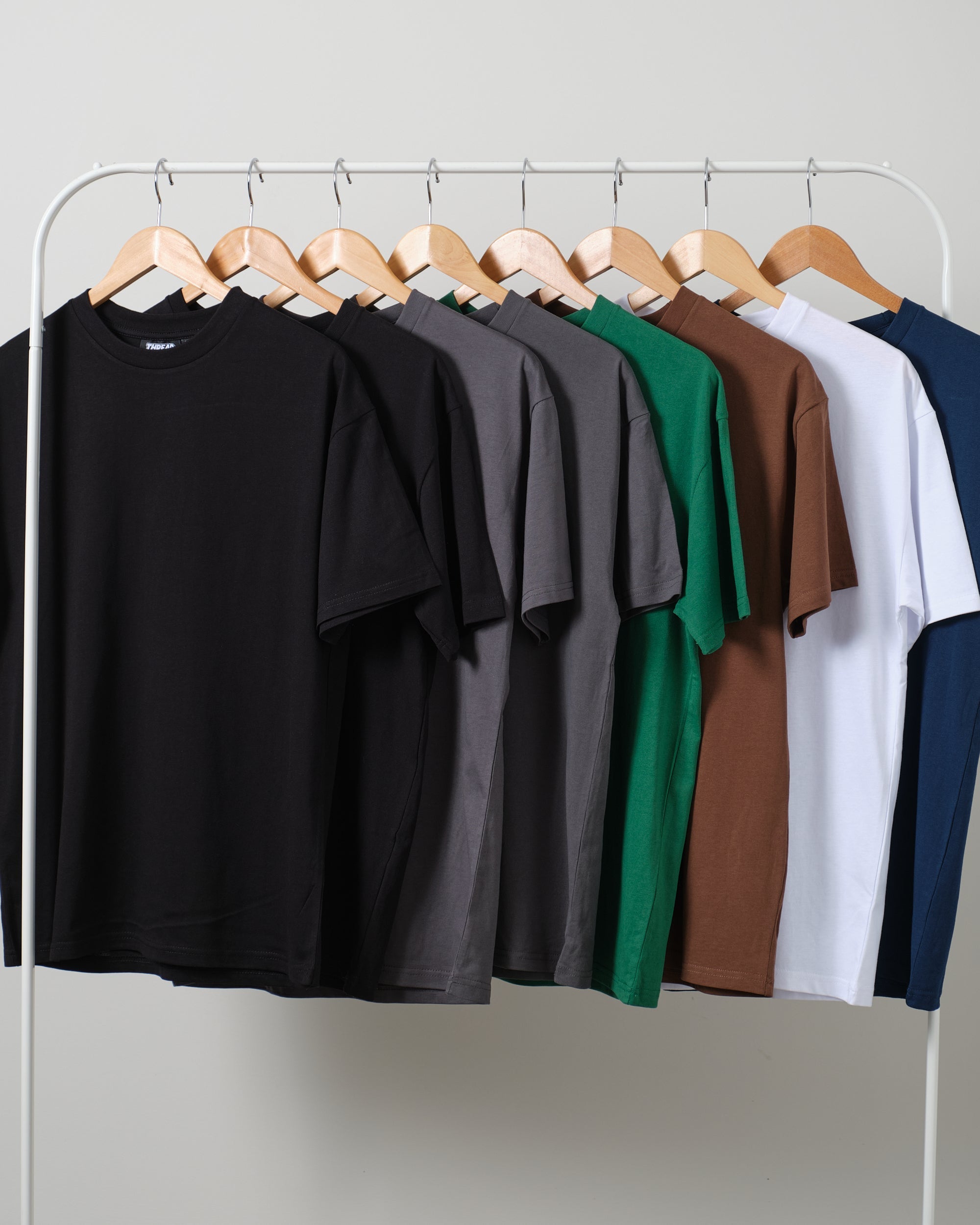 Classic Tee 8 Pack: Black, Charcoal, Green, Brown, White, Navy Australia Online