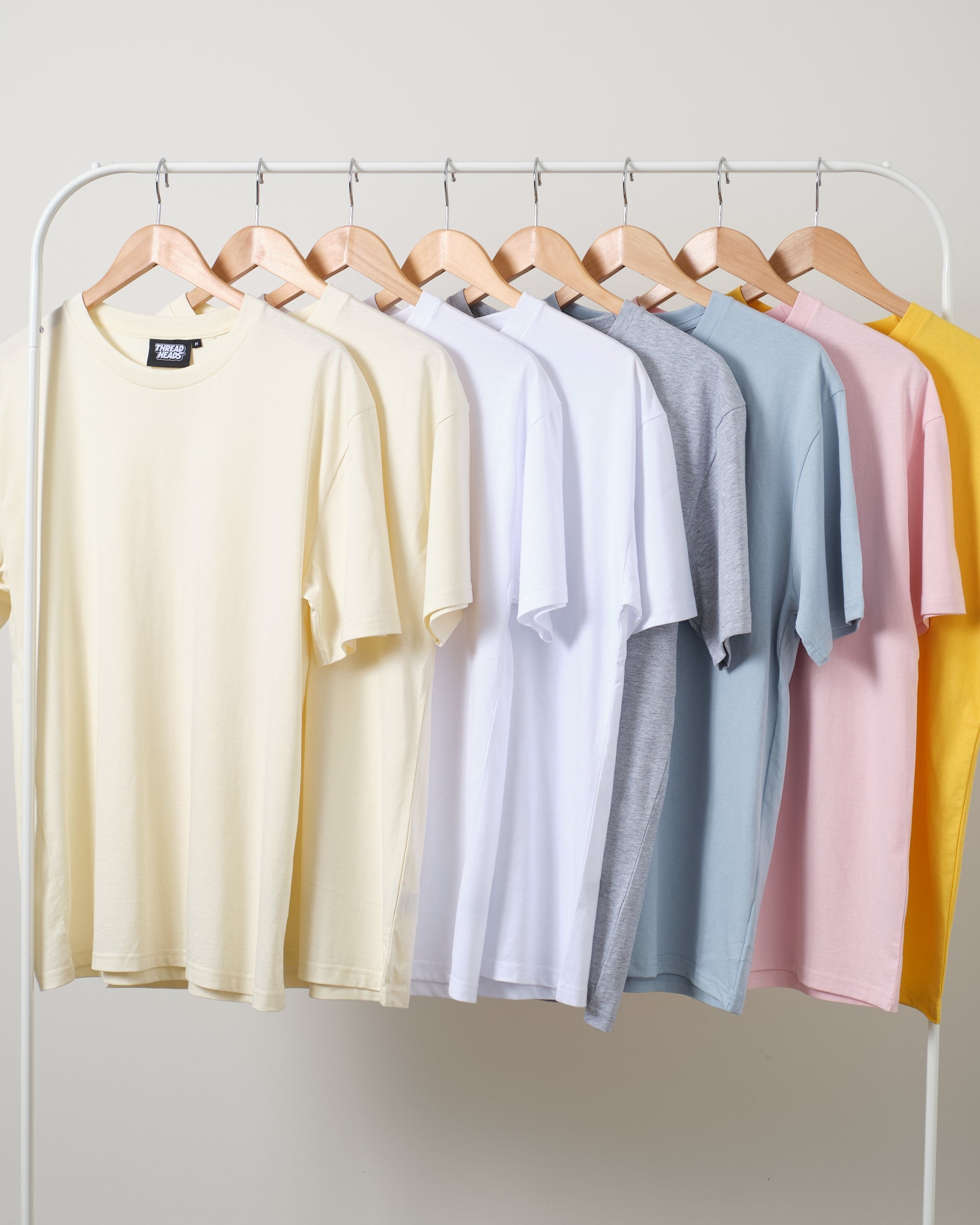 Classic Tee 8 Pack: Natural, White, Grey, Pale Blue, Pink, Yellow Australia Online