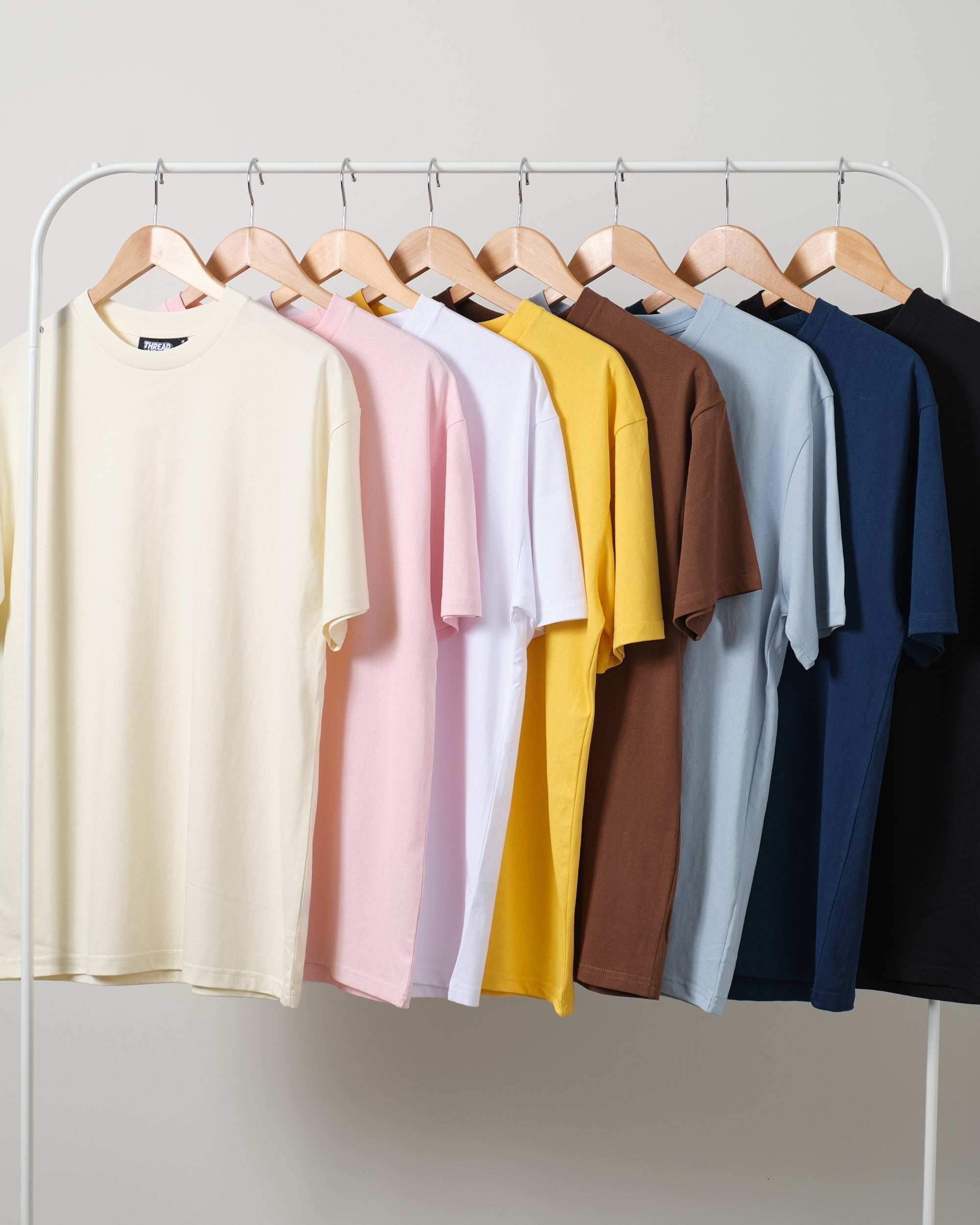 Classic Tee 8 Pack: Natural, Pink, White, Yellow, Brown, Pale Blue, Navy, Black Australia Online