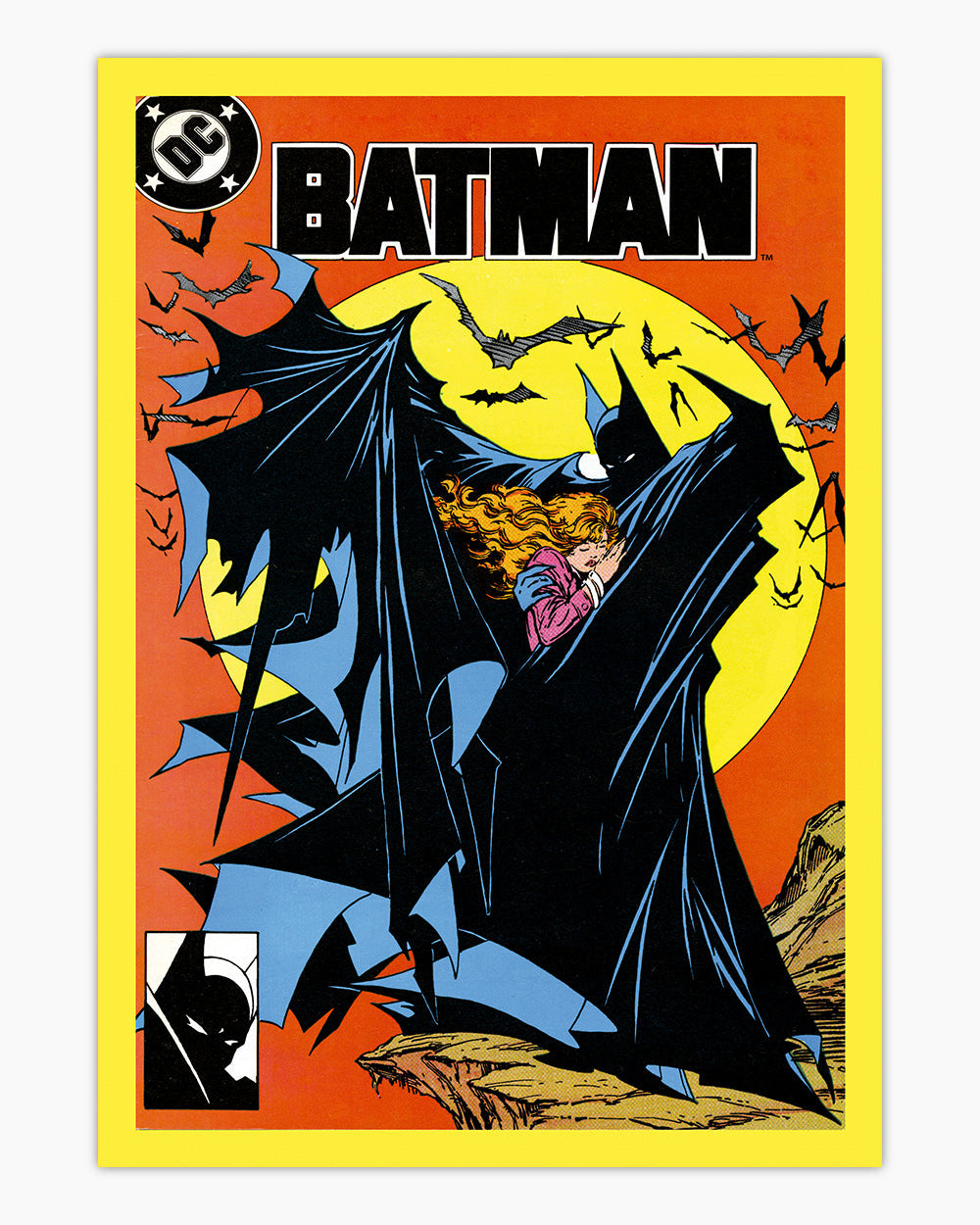 Batman Hero Art Print #colour_Yellow