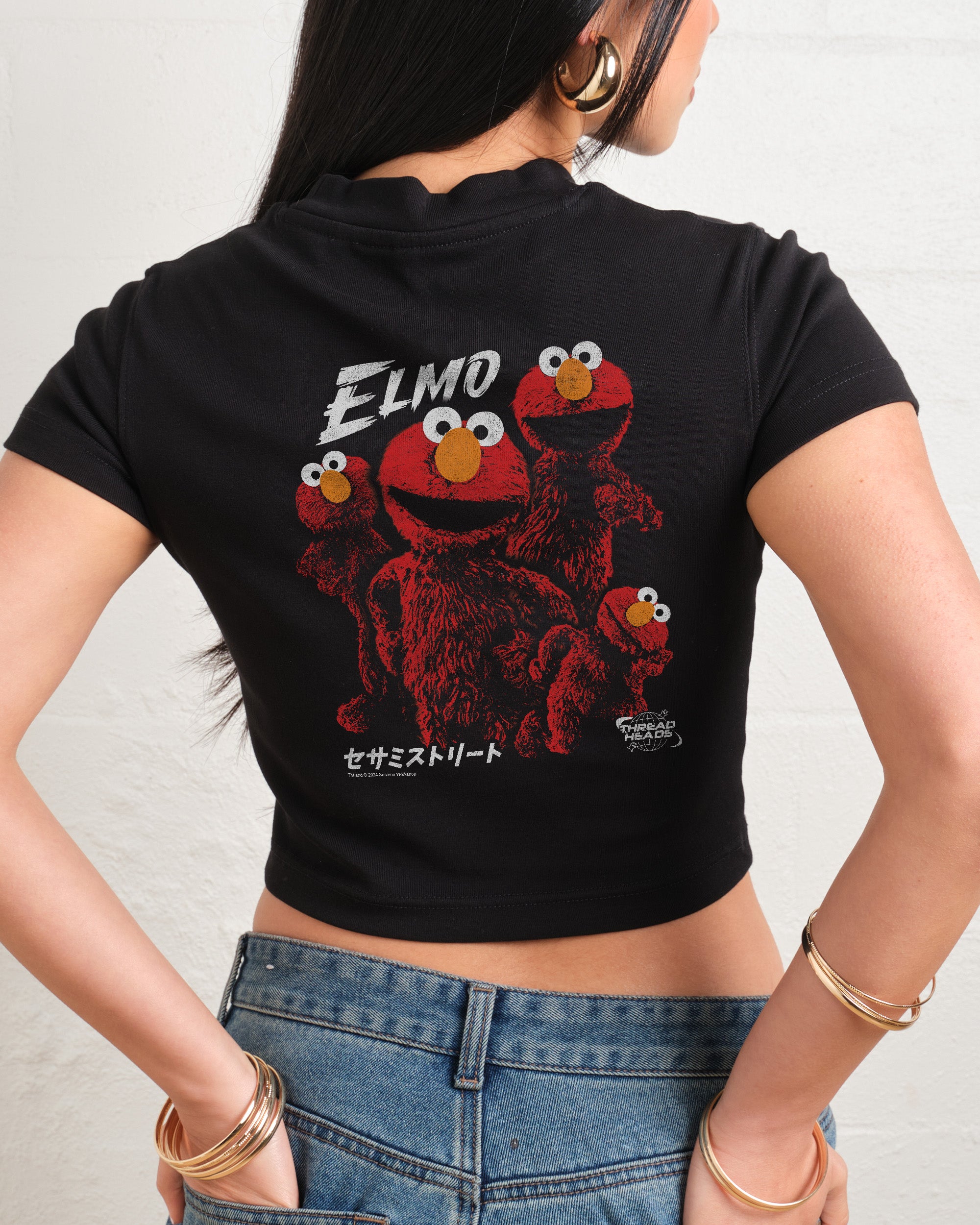 Tokyo Elmo Front and Back Baby Tee Graphic Baby Tee Australia Online