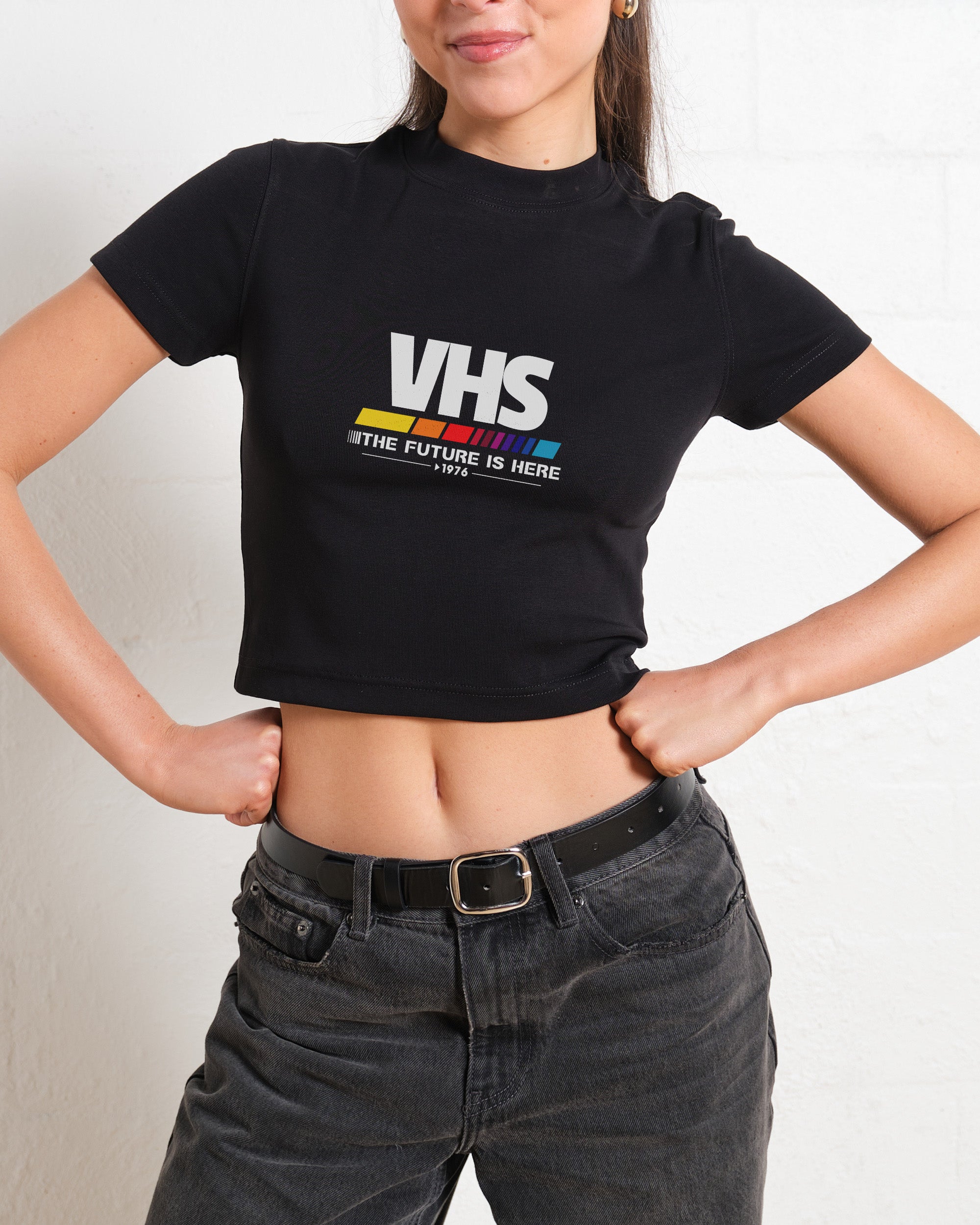 VHS - The Future is Now Baby Tee Graphic Baby Tee Australia Online