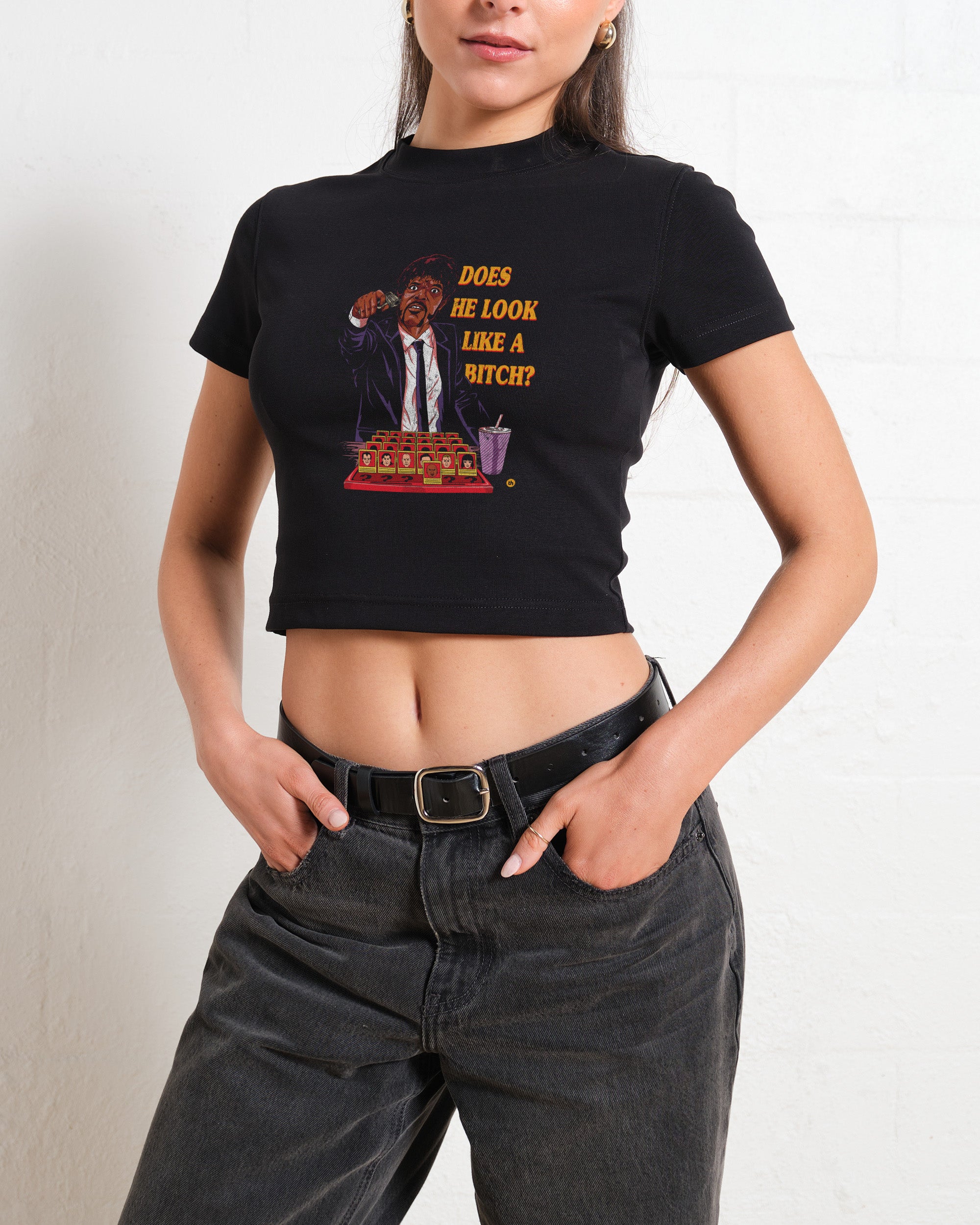 Does He Look Like a Bitch Baby Tee Graphic Baby Tee Australia Online