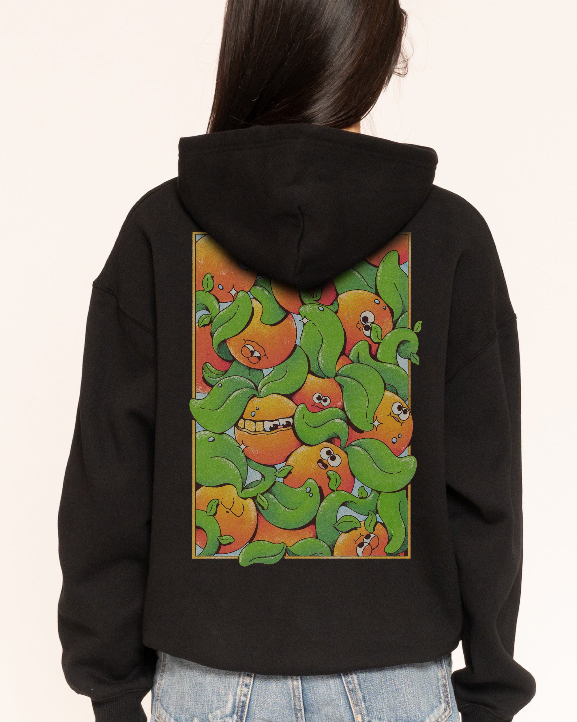 Orange Groove Black Hoodie