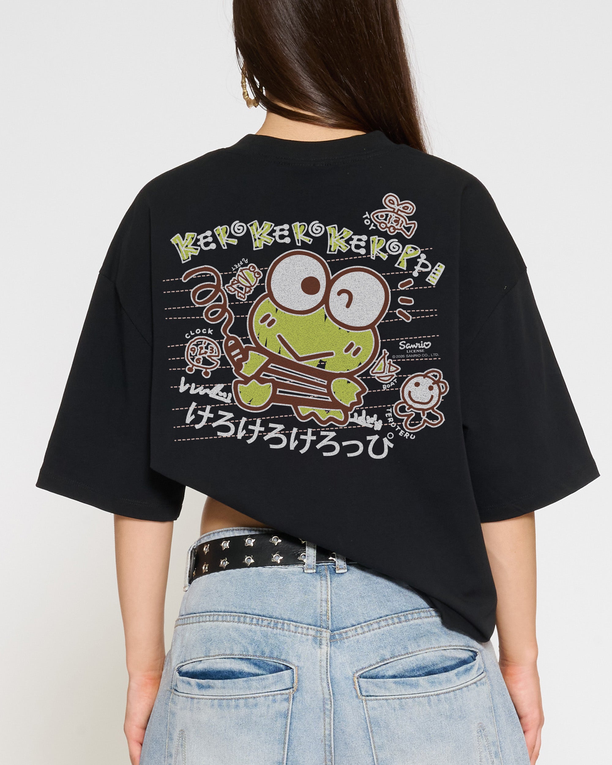 Keroppi Scribble Oversized Tee