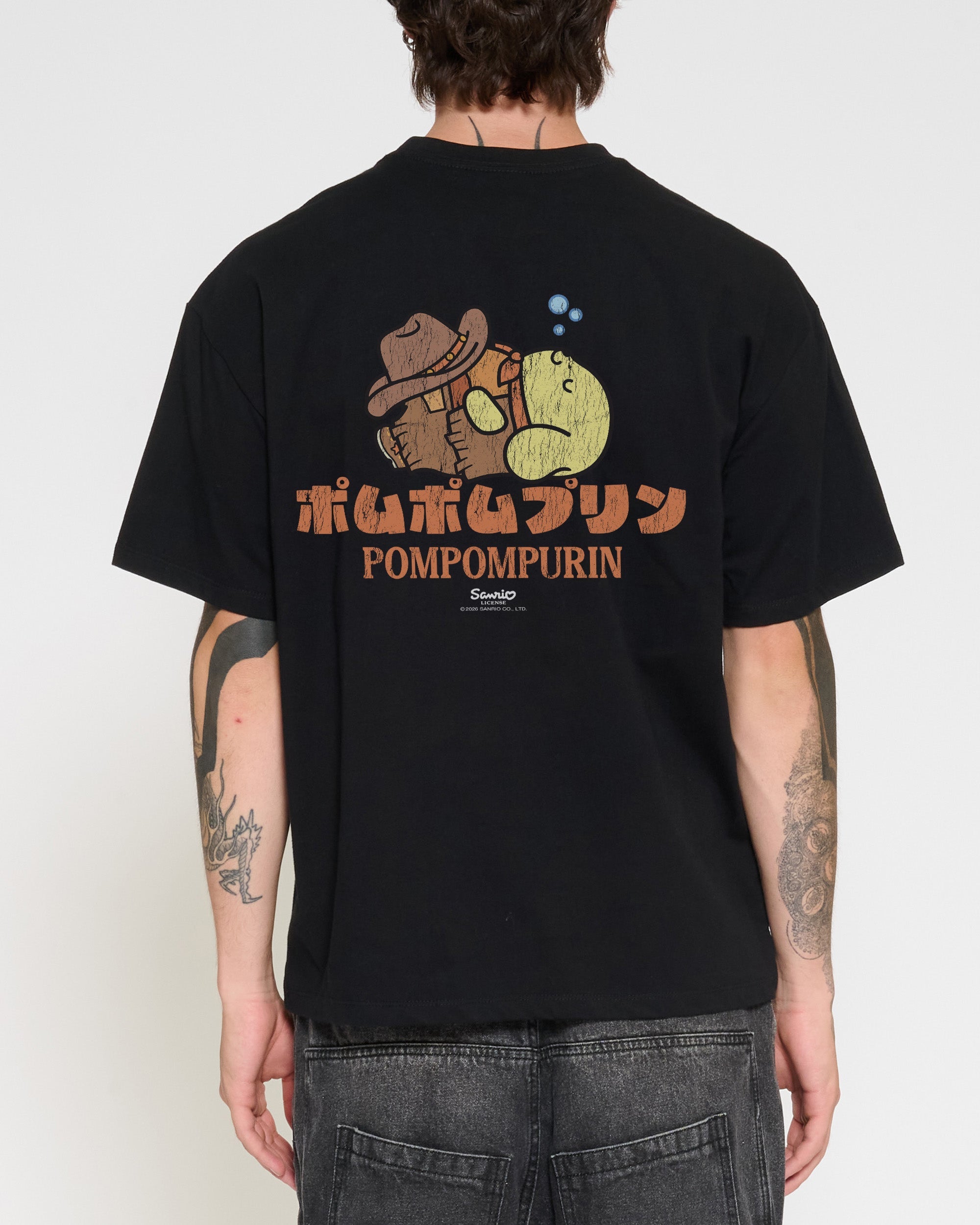 Pompompurin Yeehaw Oversized Tee Official Hello Kitty and Friends collab Threadheads