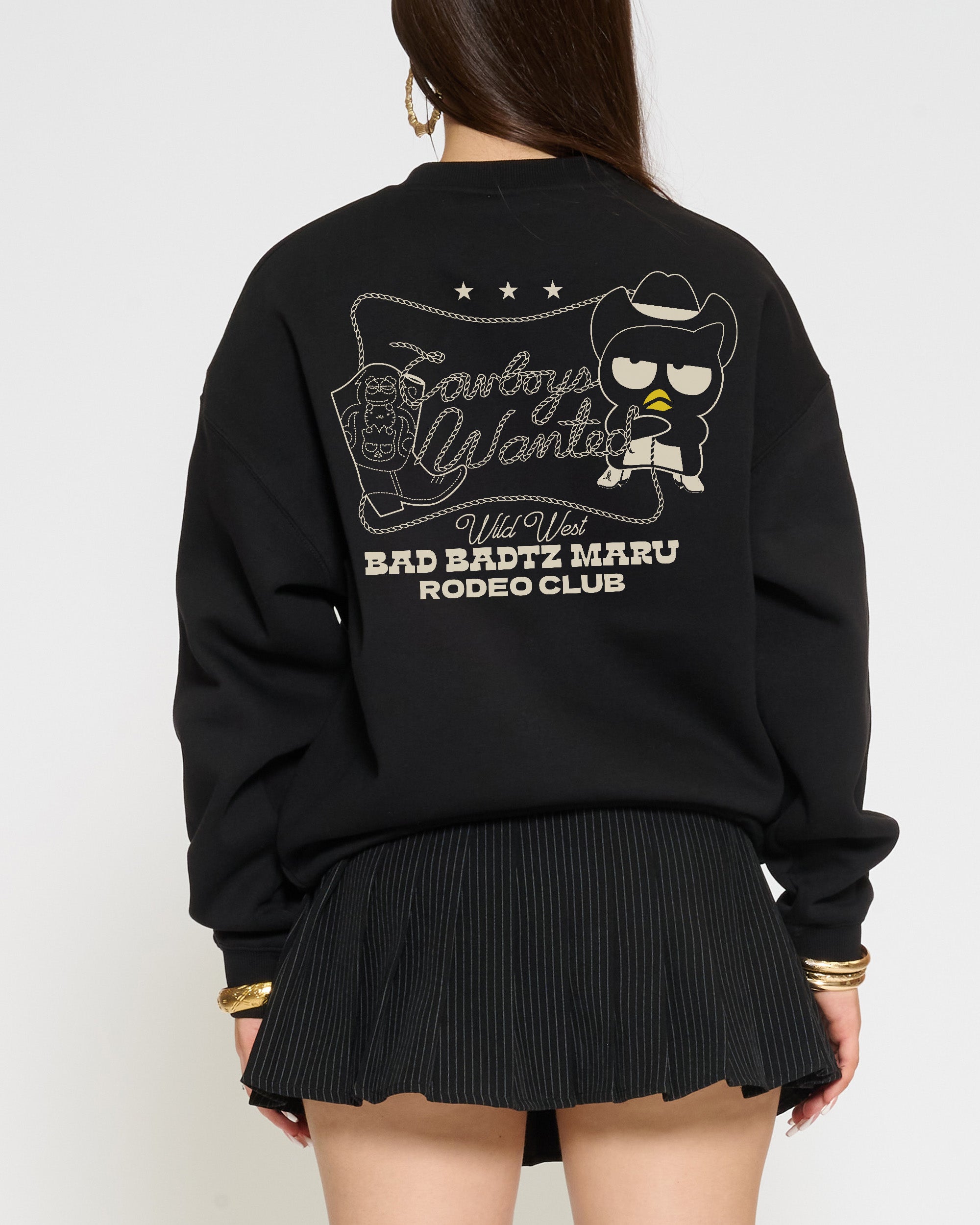 Bad Badtz-Maru Rodeo Club Sweatshirt Official Hello Kitty and Friends collab Threadheads