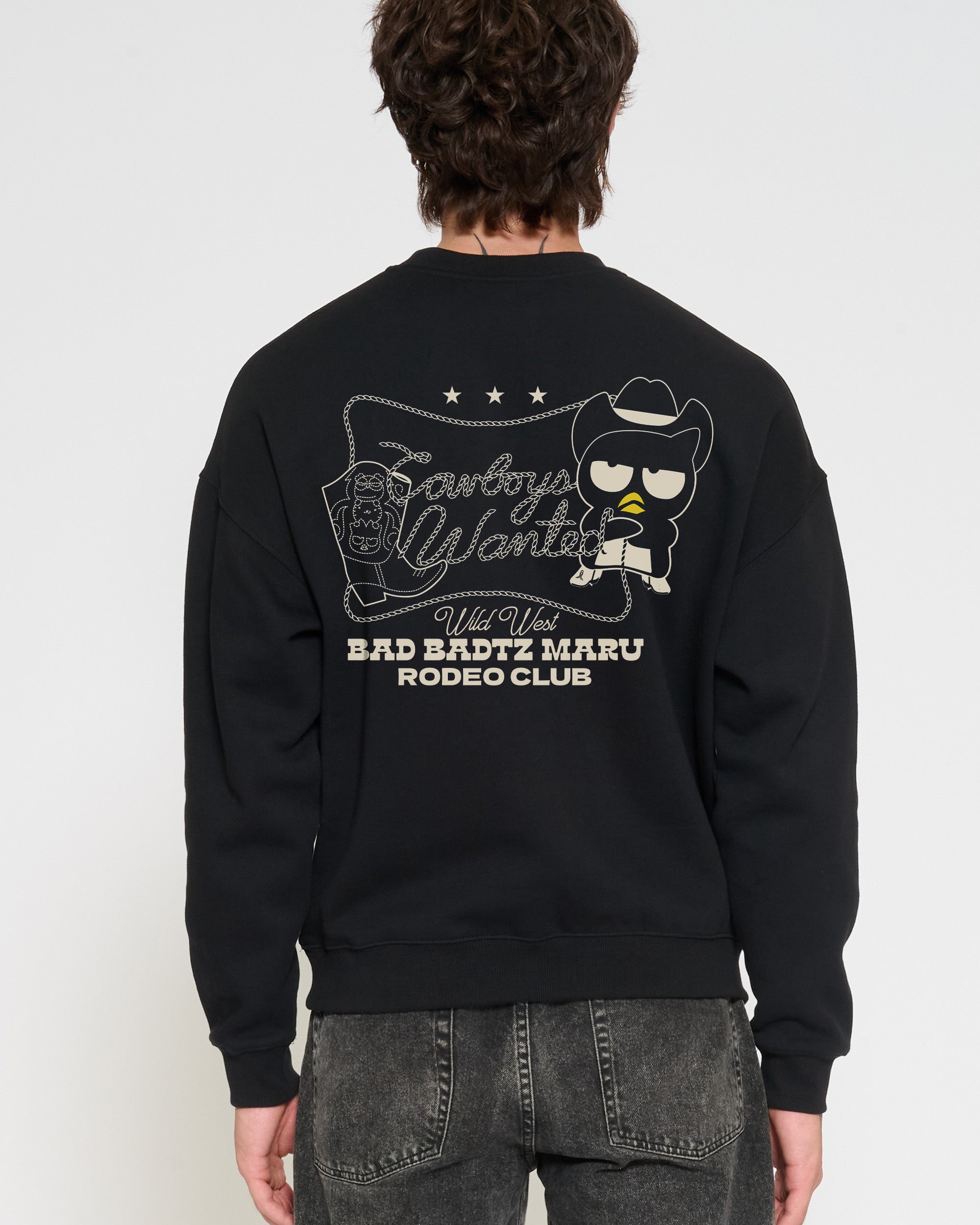 Bad Badtz-Maru Rodeo Club Sweatshirt Official Hello Kitty and Friends collab Threadheads