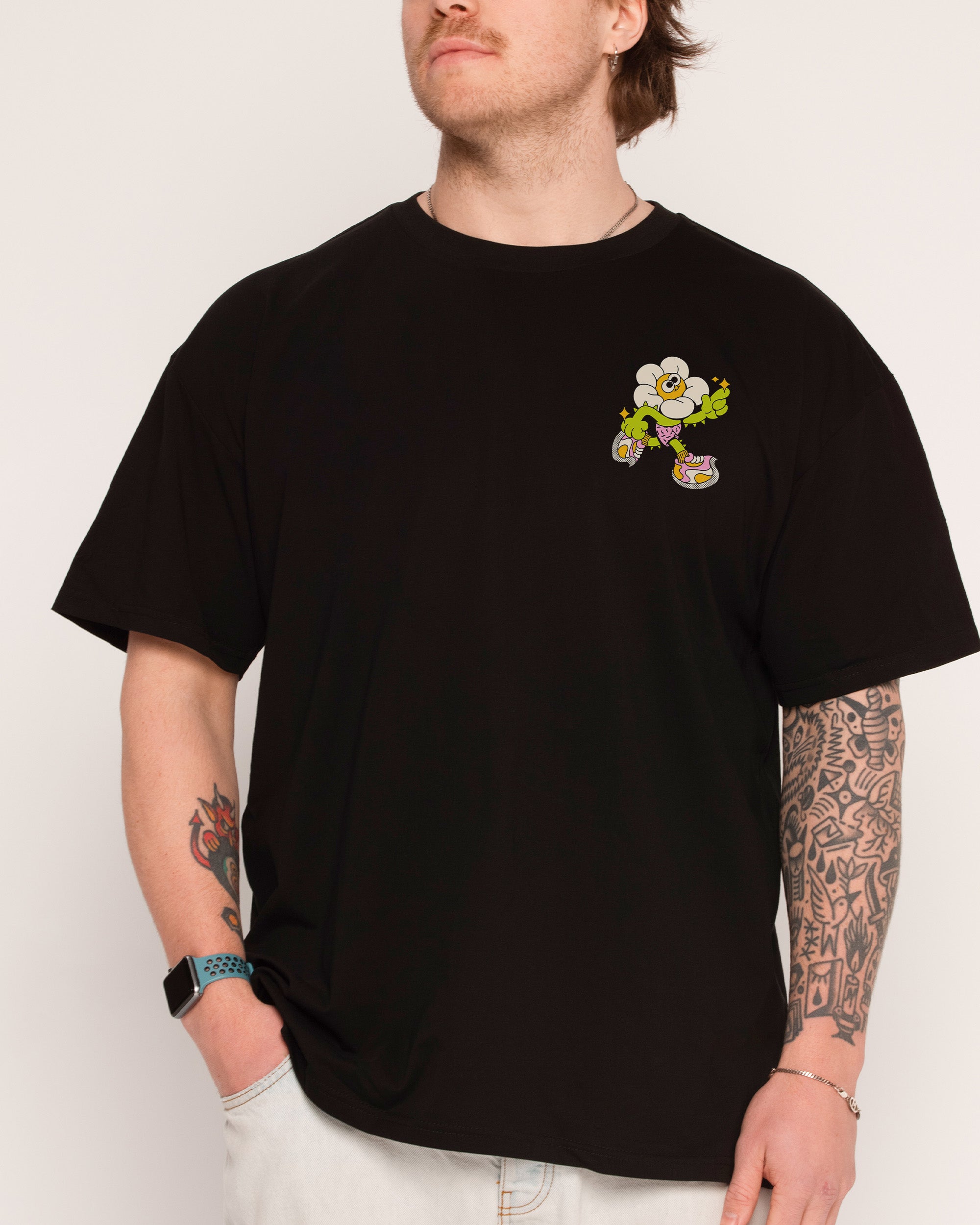 Among the Daisies Black T-Shirt