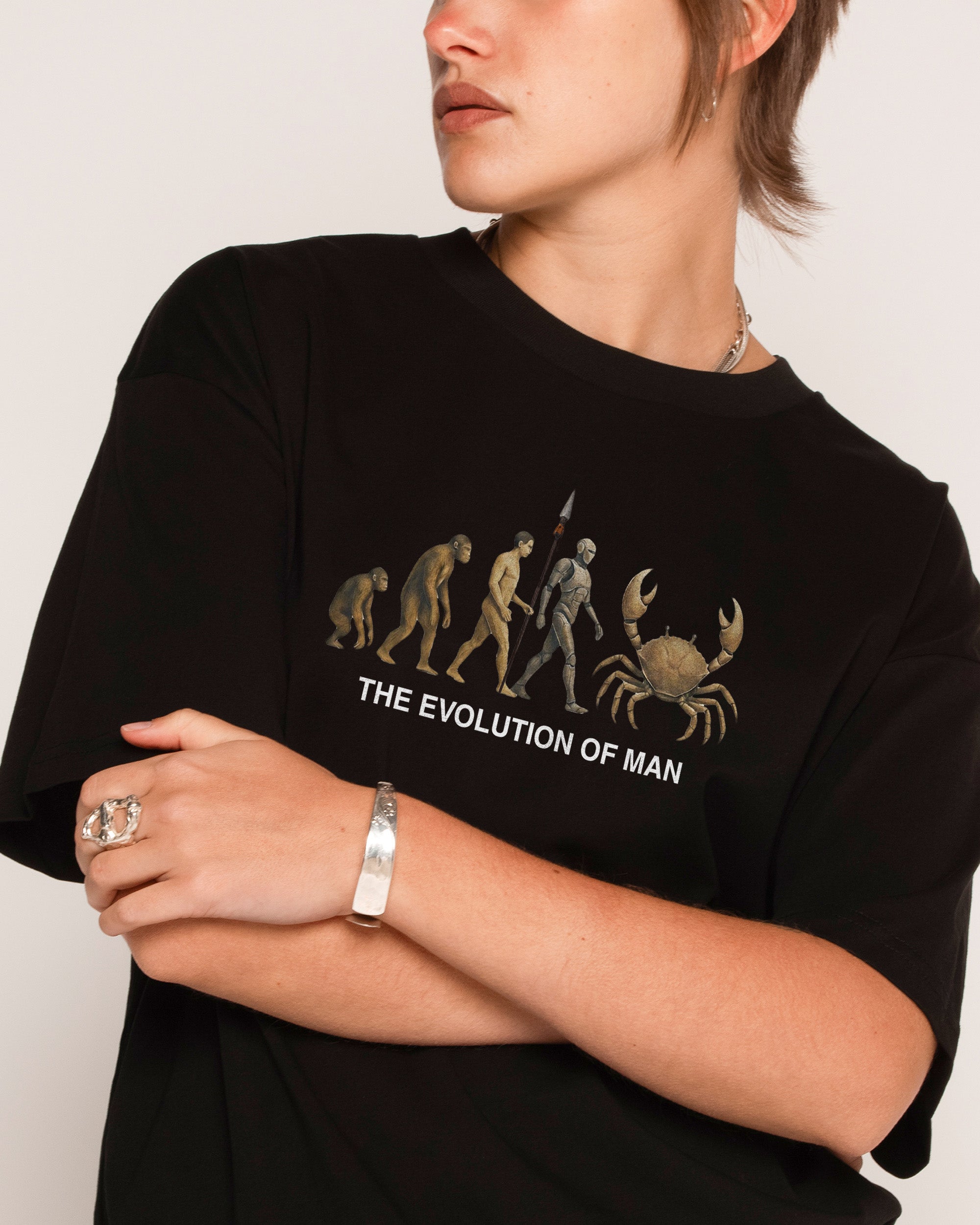 Evolution of Man Black T-Shirt