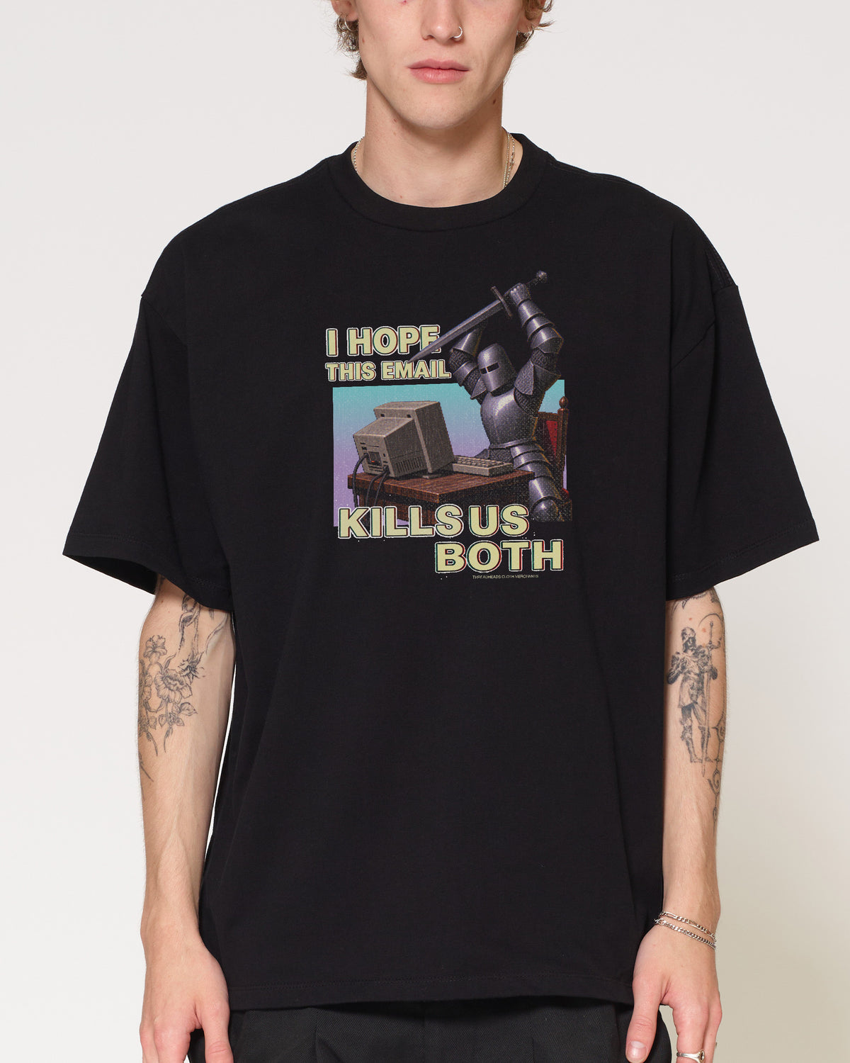 Killer Email Black Oversized Tee