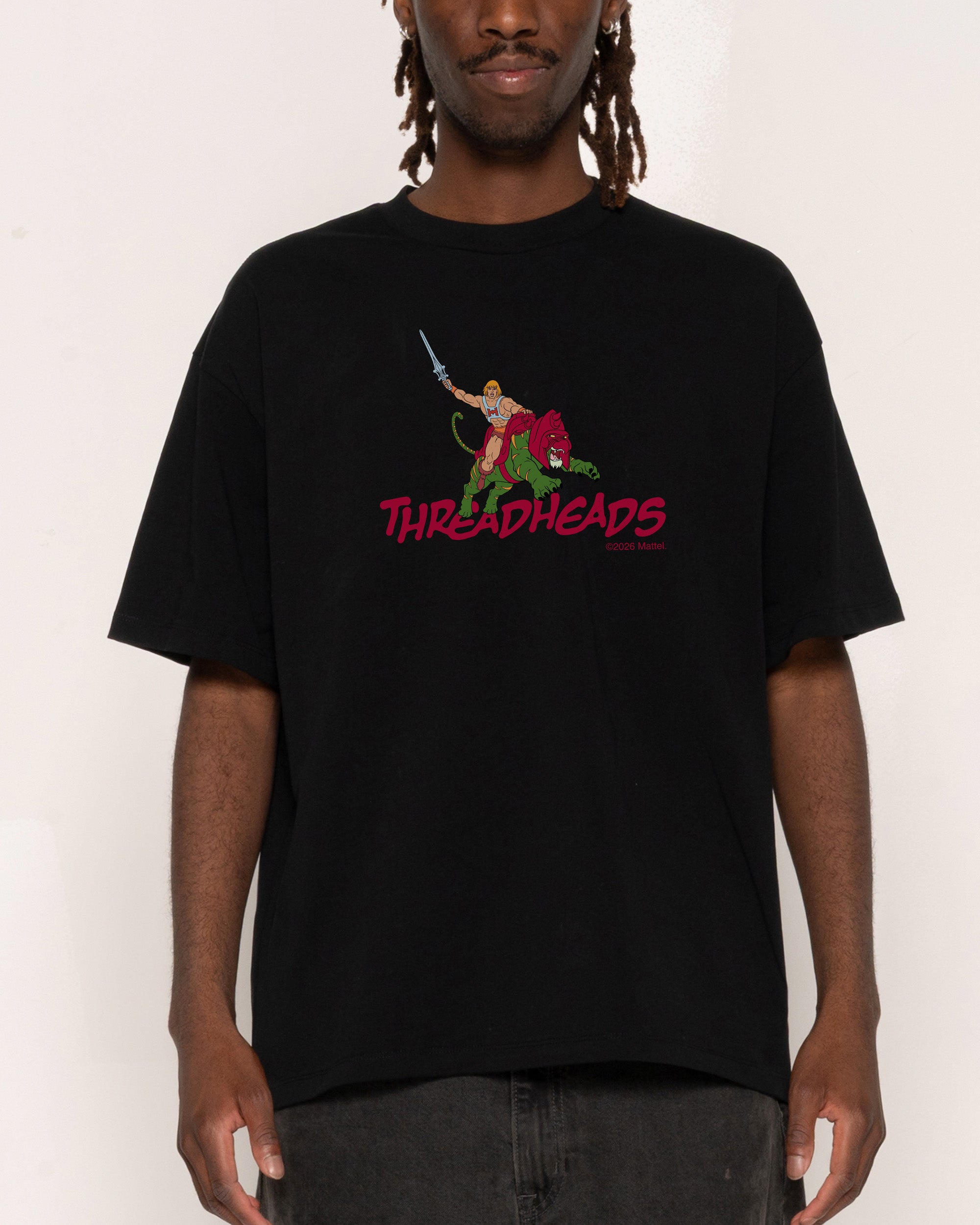 Battle Cat Logo Black Oversized Tee