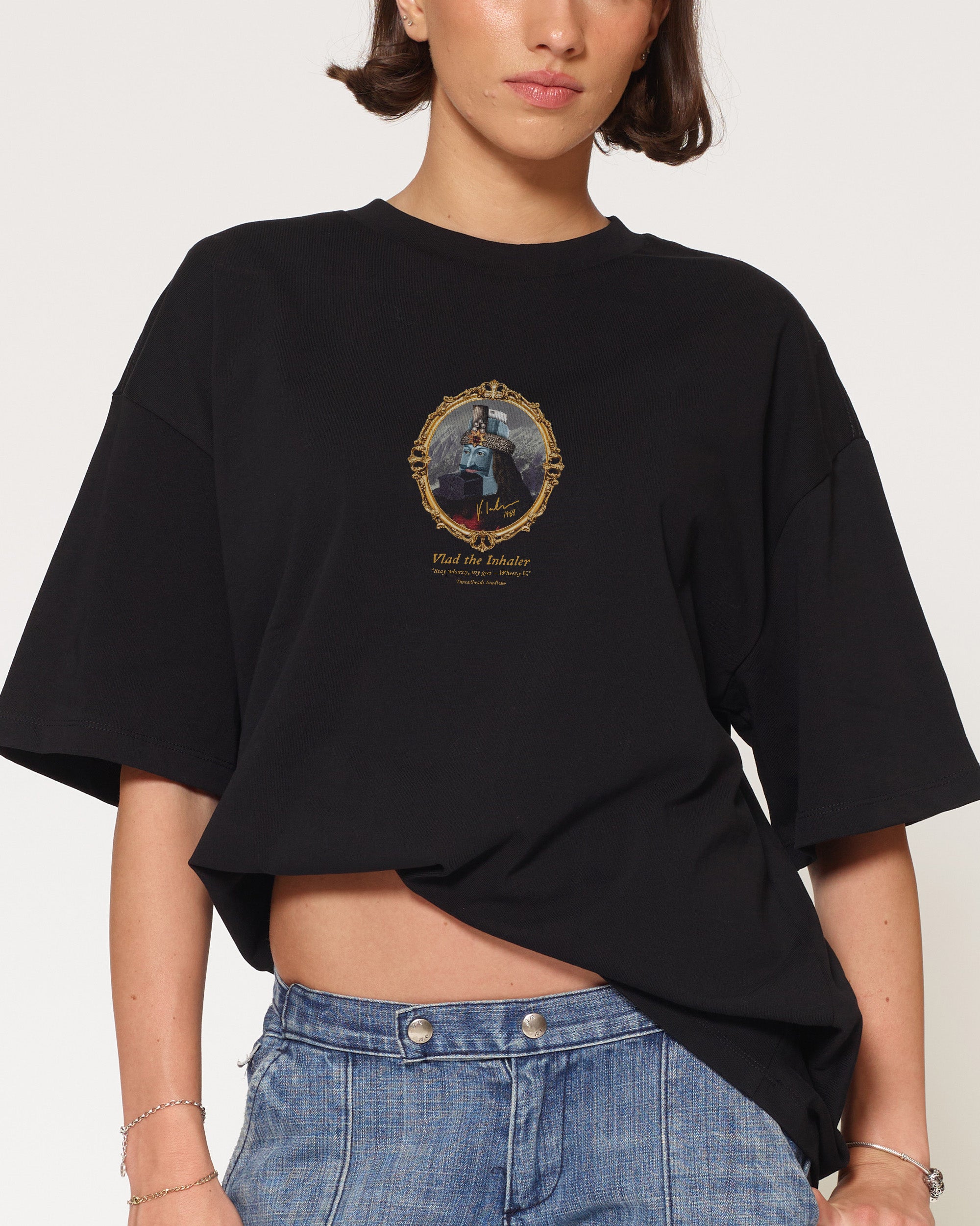 Vlad the Inhaler Black Oversized Tee