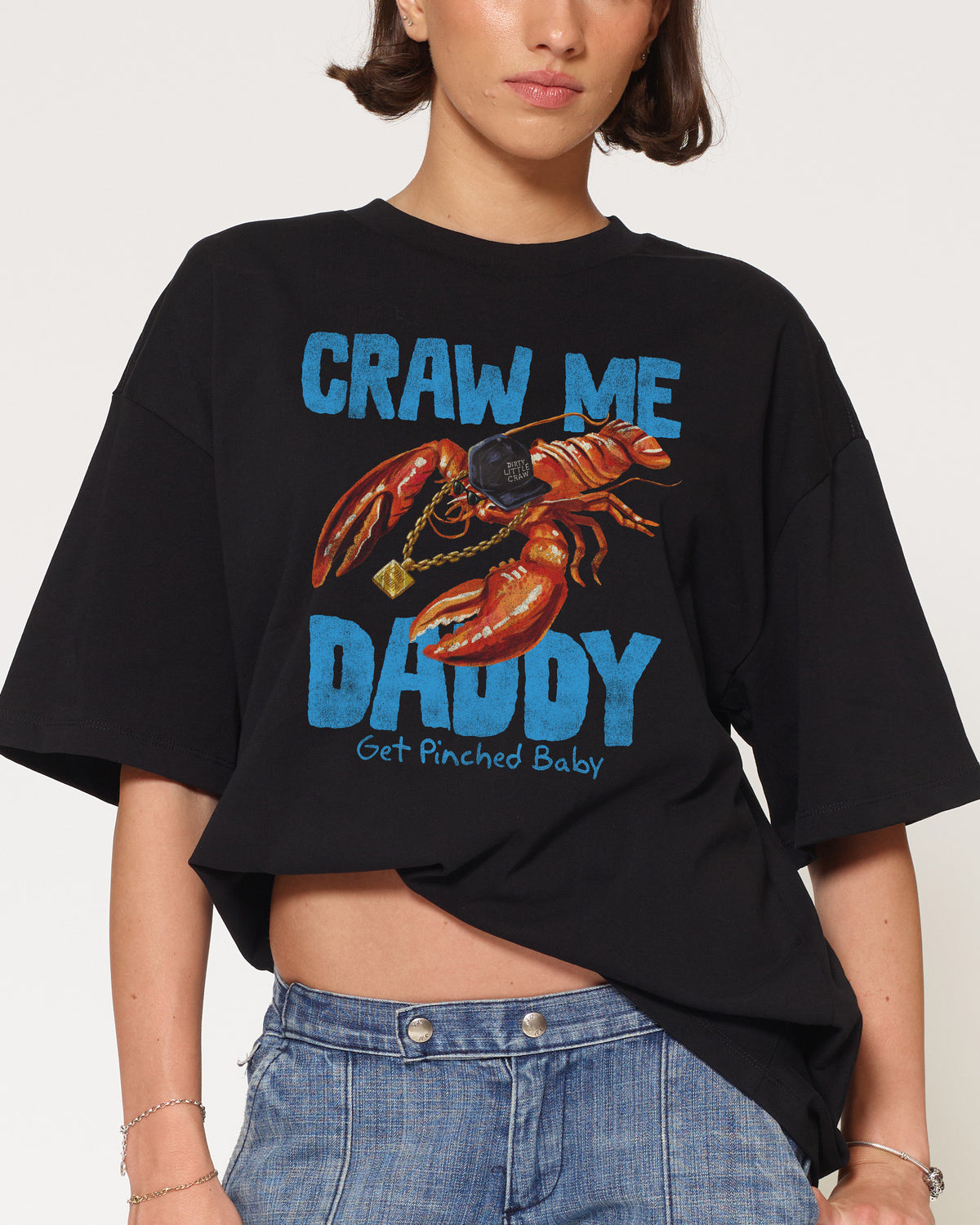 Craw Me Daddy Black Oversized Tee