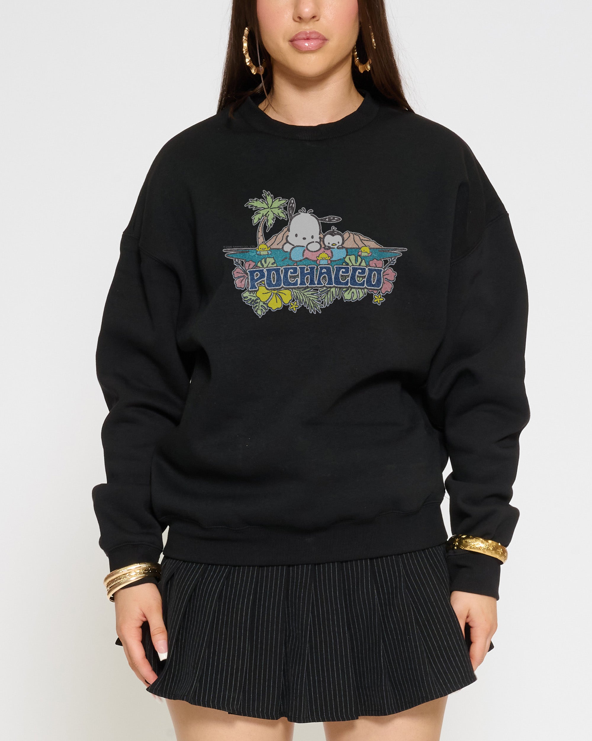 Pochacco Summer Friends Sweatshirt Official Hello Kitty and Friends collab Threadheads