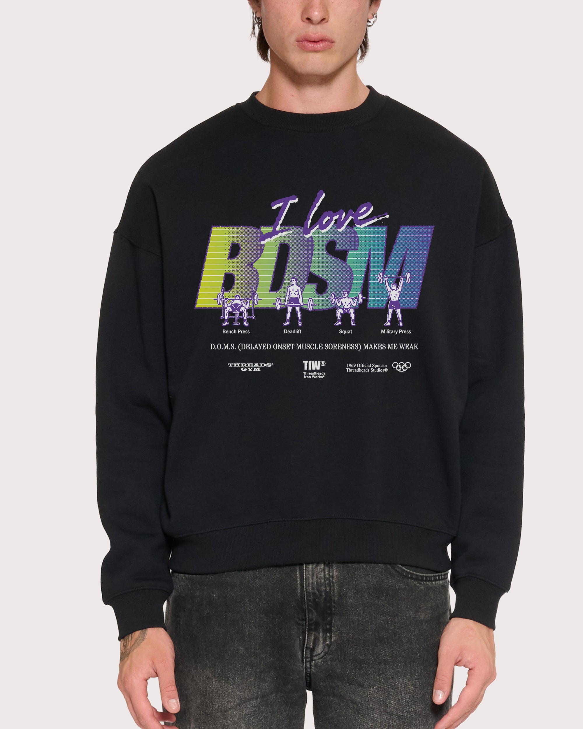 I Love BDSM Black Sweatshirt