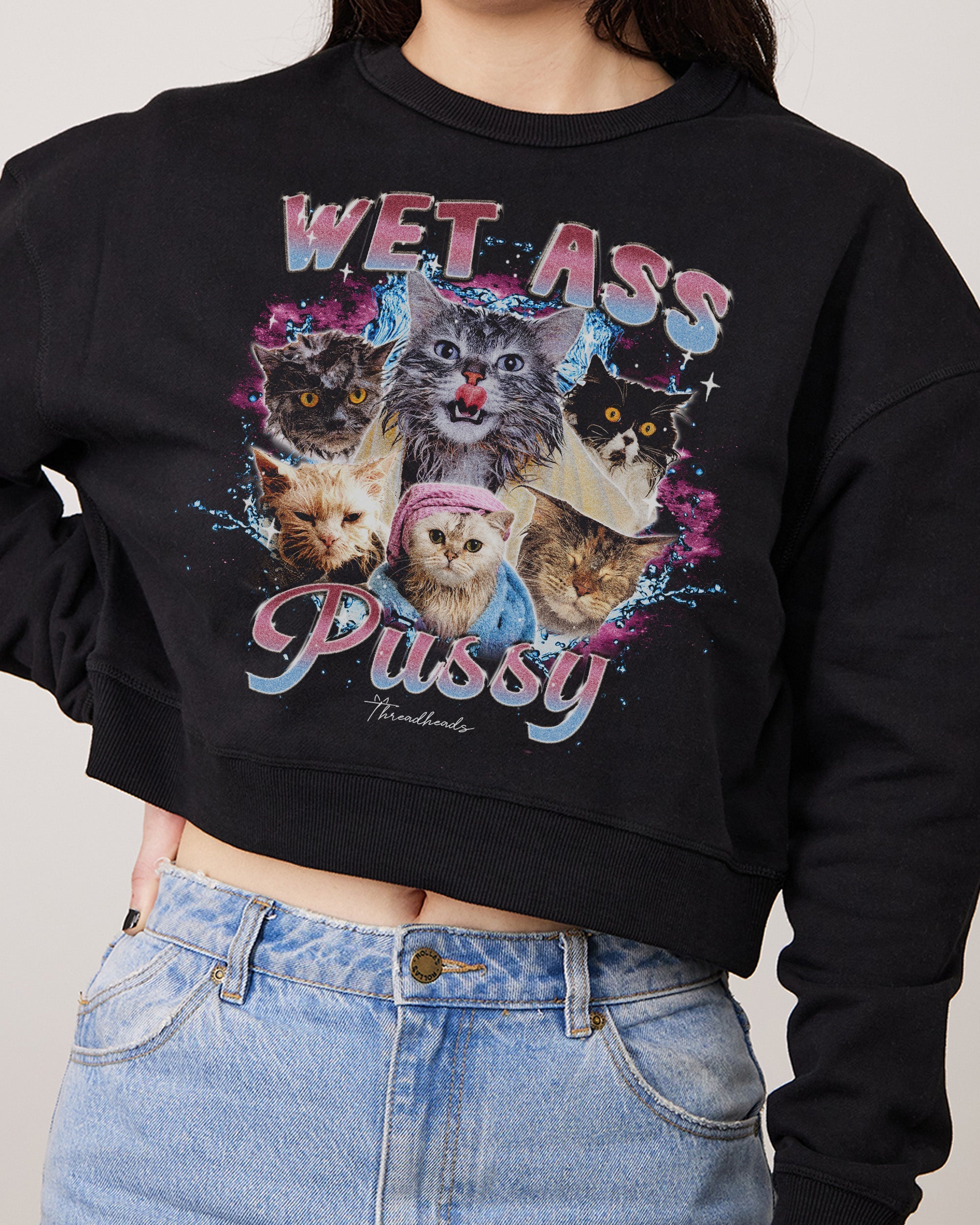 WAP Cat Crop Jumper Australia Online Black