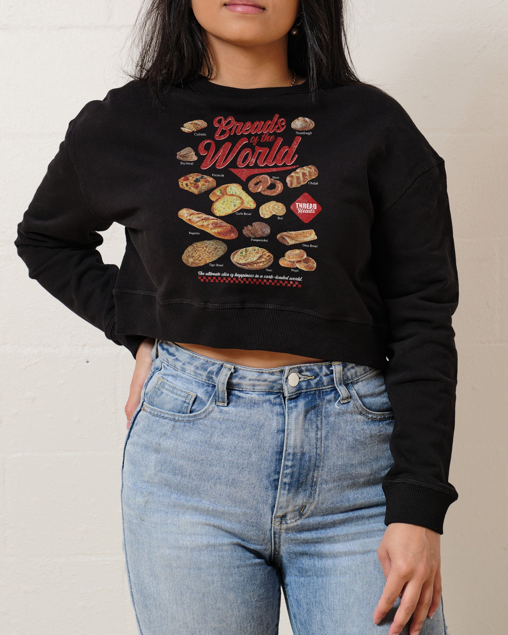 Breads of the World Crop Jumper Australia Online Black