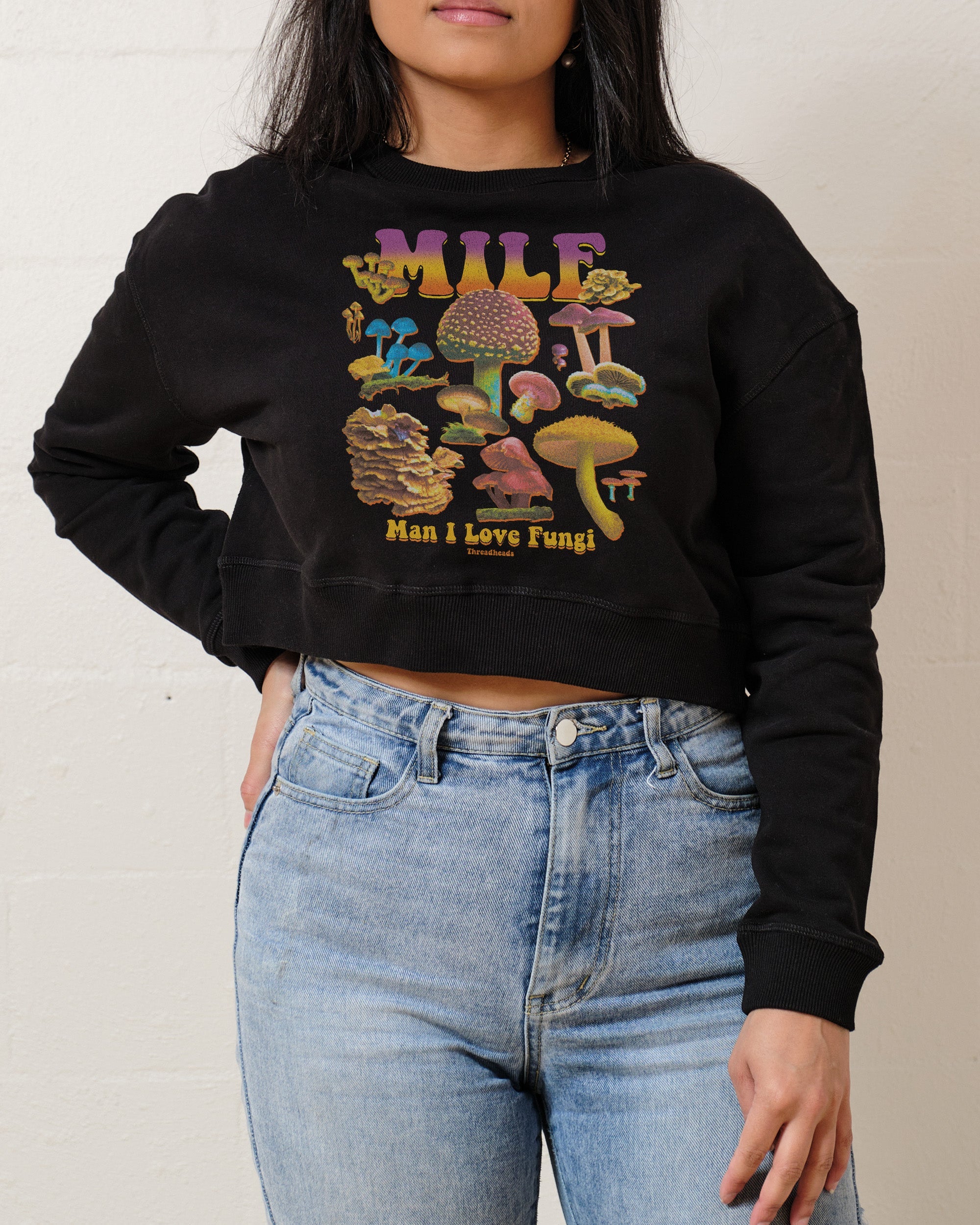 MILF Fungi Crop Jumper Australia Online Black