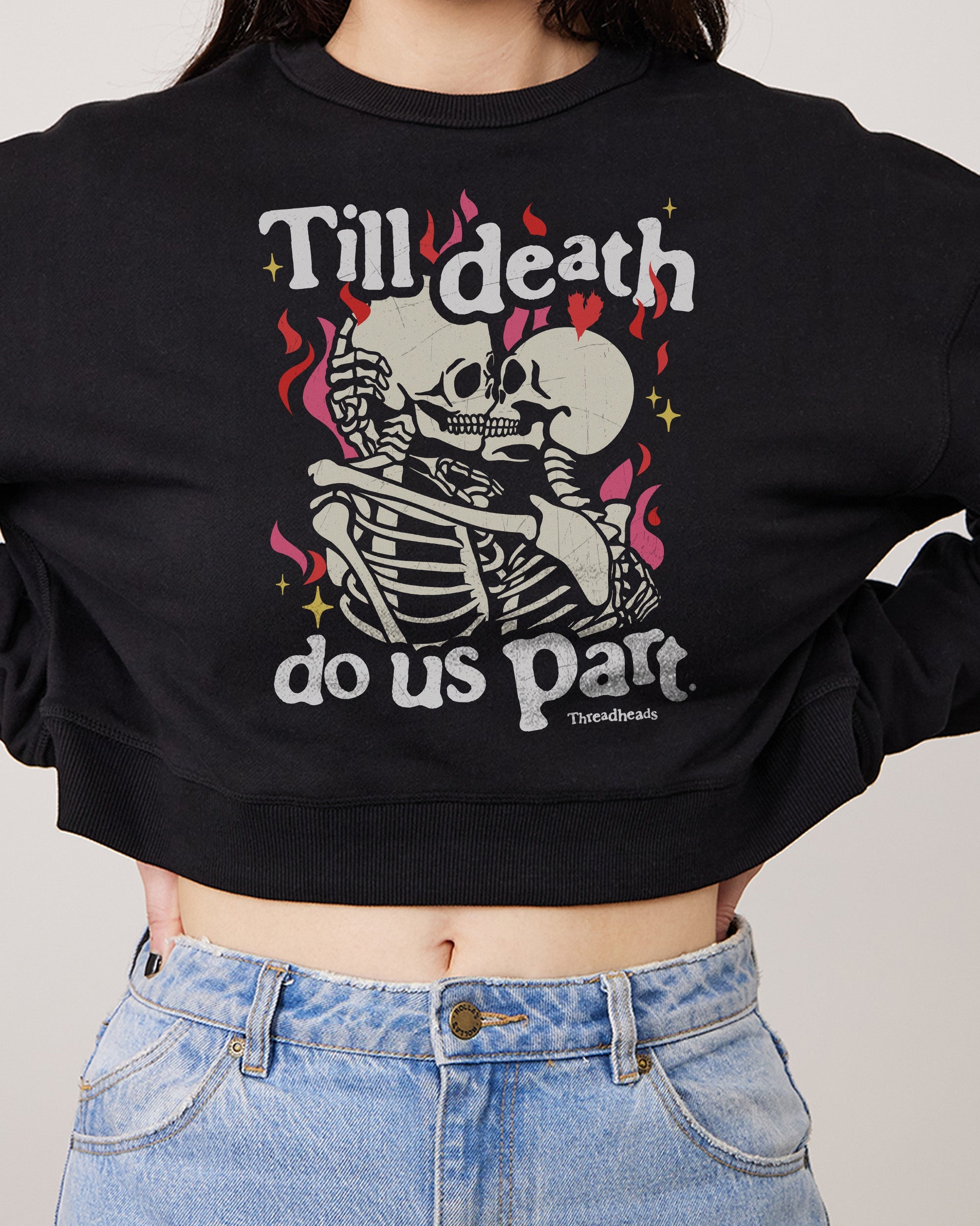 Till Death Do Us Part Crop Jumper Australia Online Black