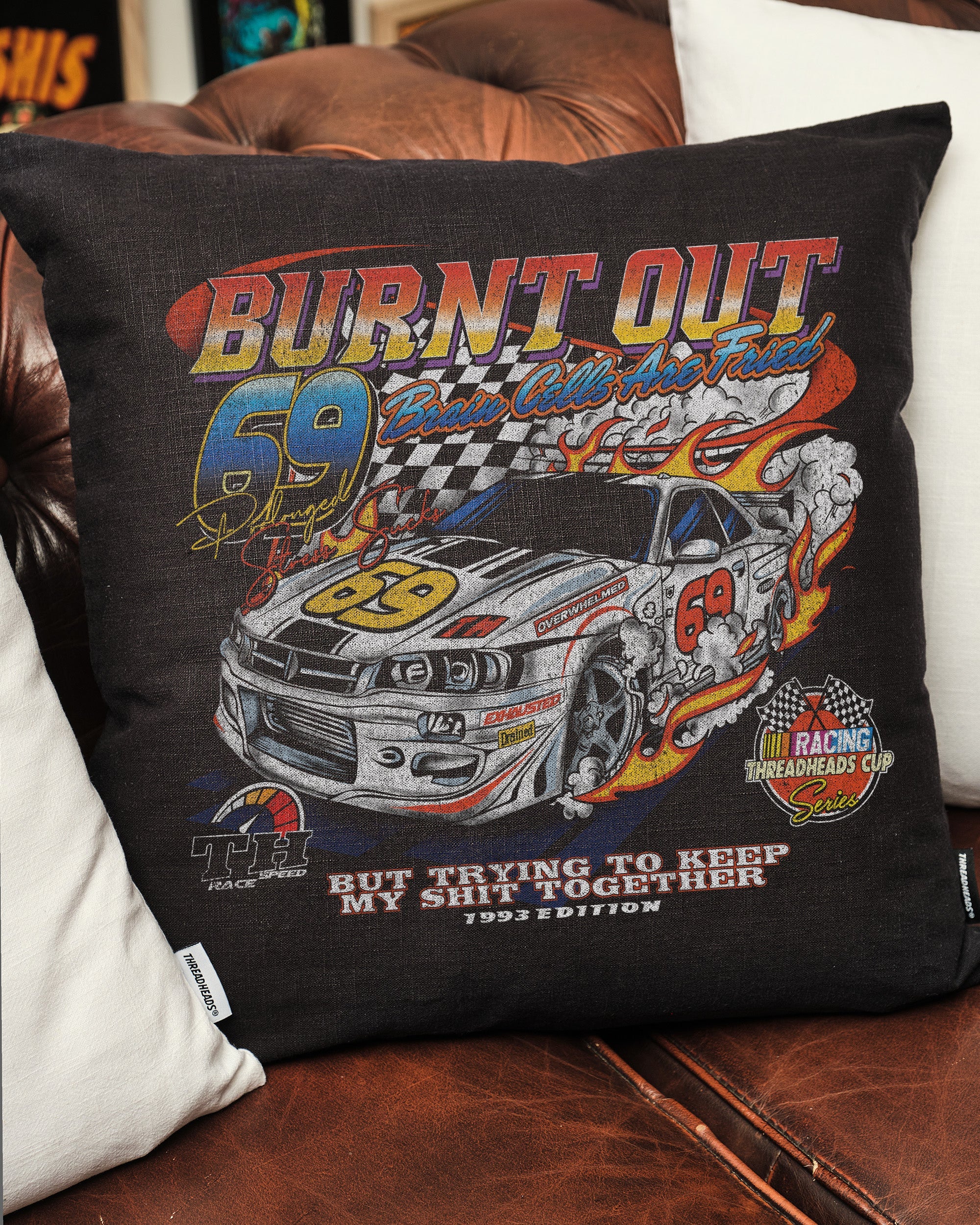 Burnt out Cushion Australia Online White