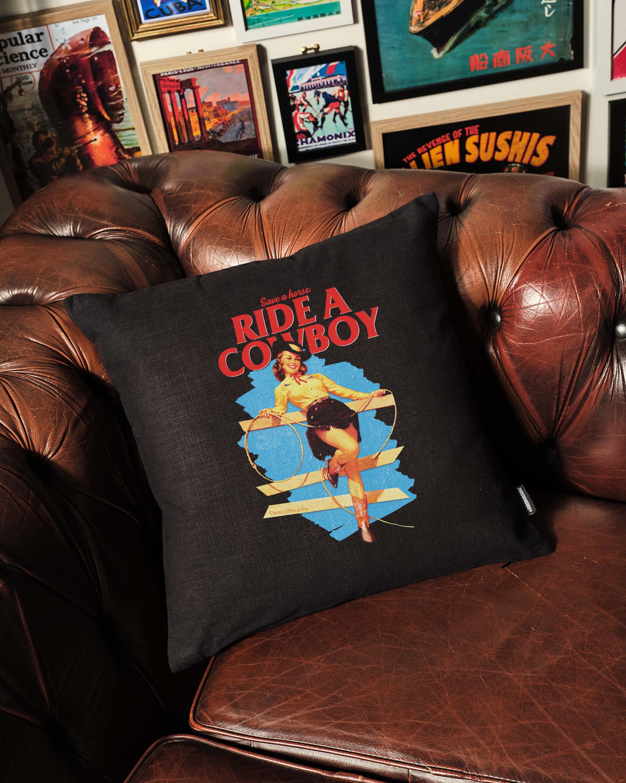 Save a Horse, Ride a Cowboy Cushion