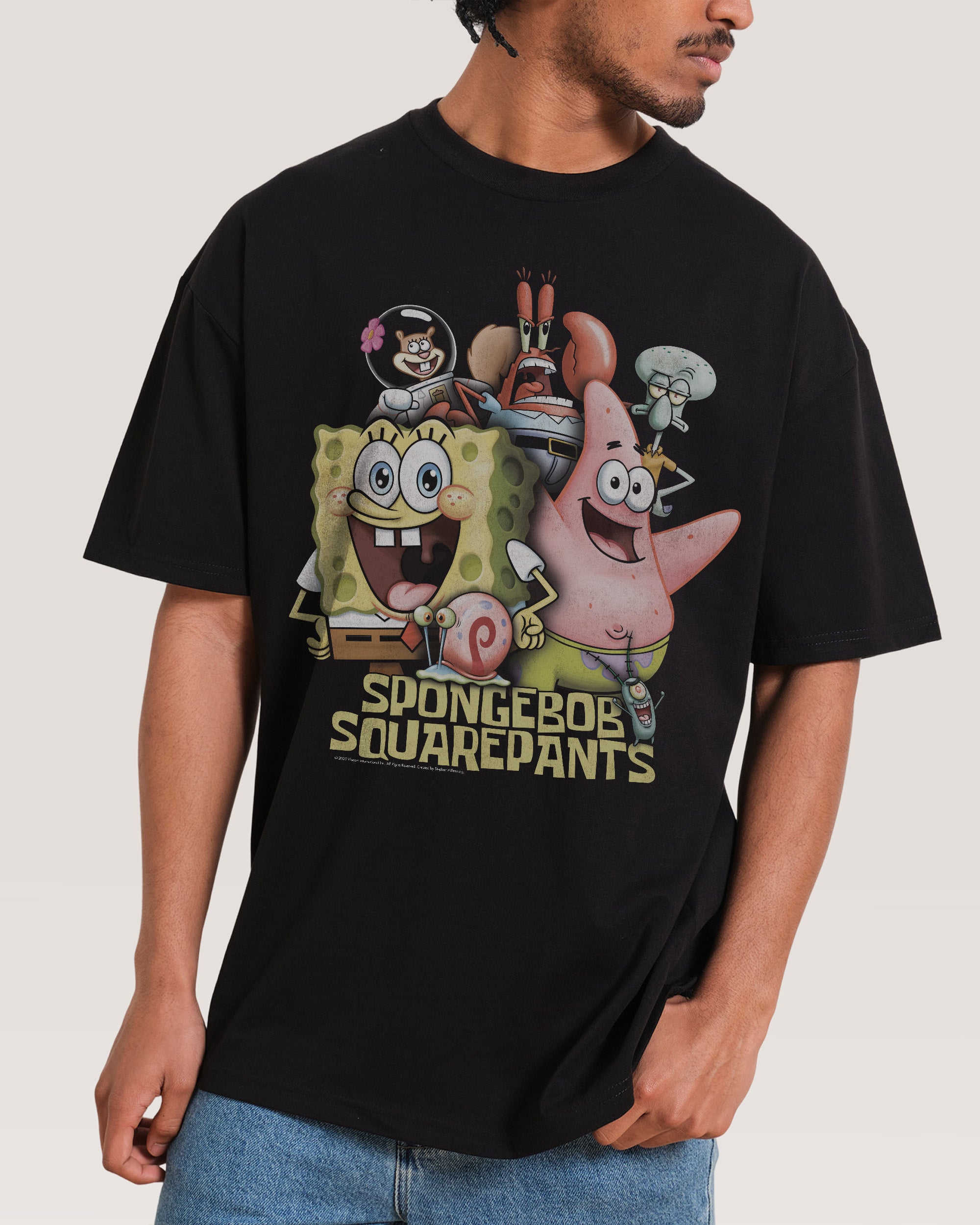Bikini Bottom Crew Black T-Shirt