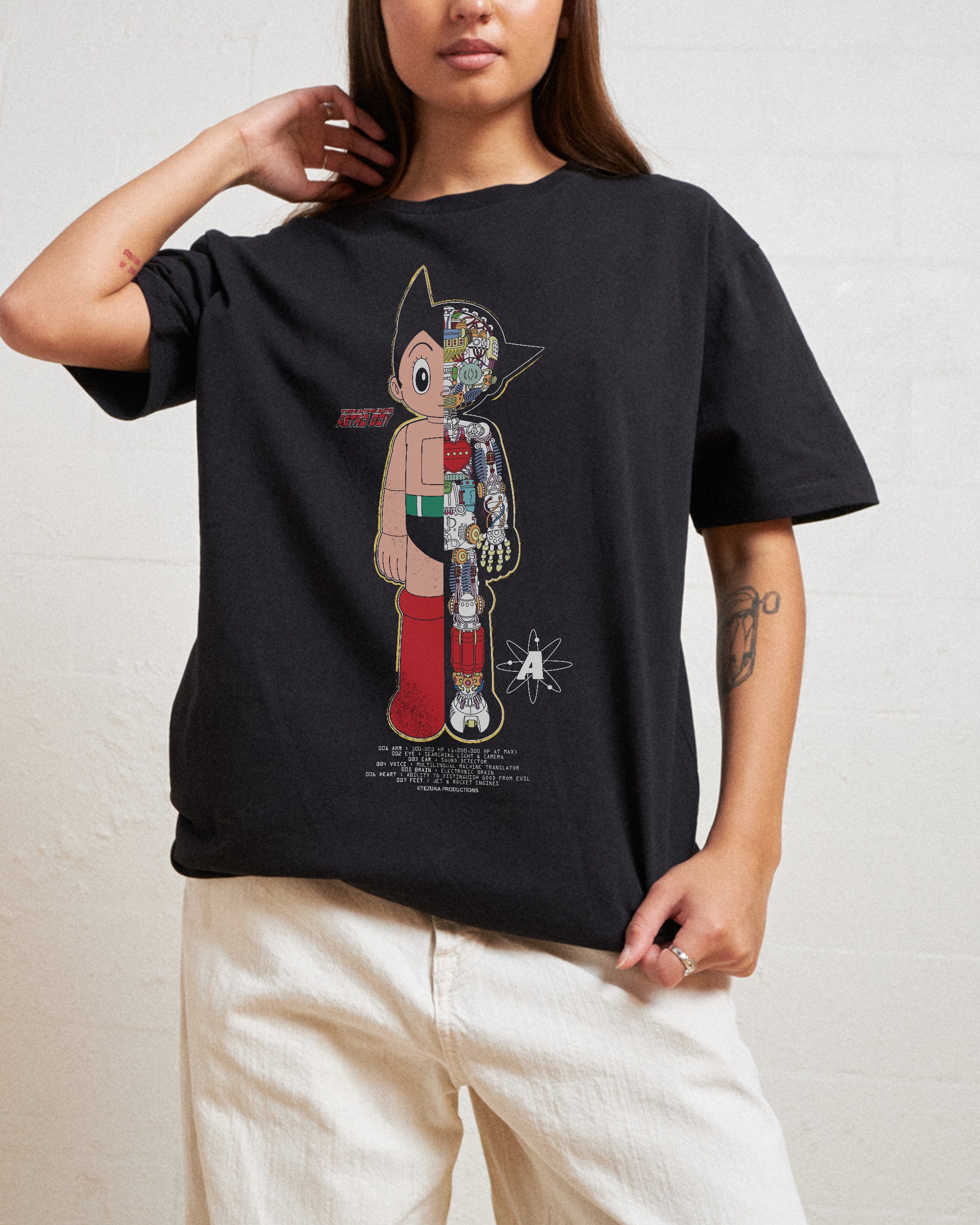 Astro Boy Half Robot T-Shirt, Anime Graphic T-Shirts Australia