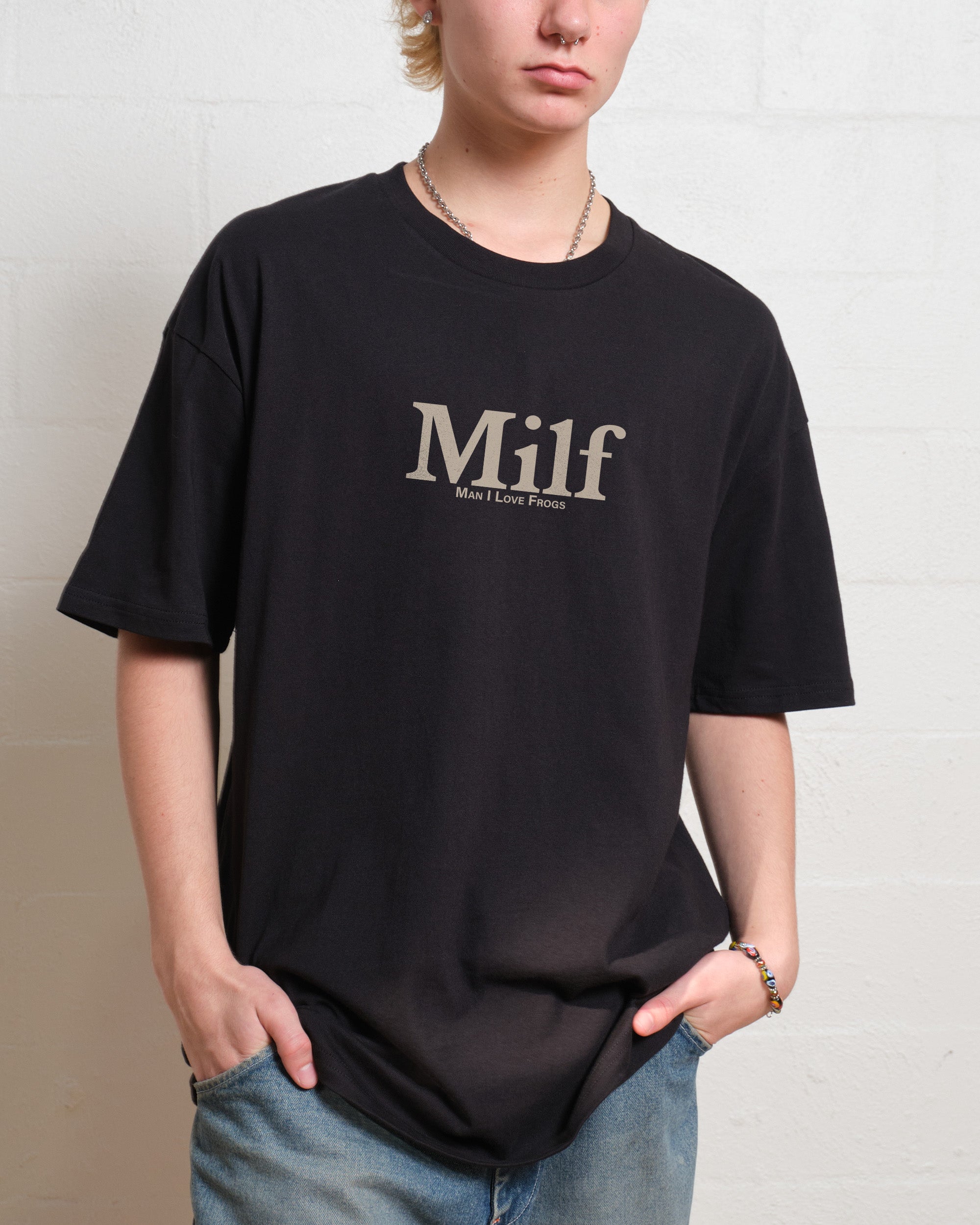 Man I Love Frogs Front and Back T-Shirt Australia Online