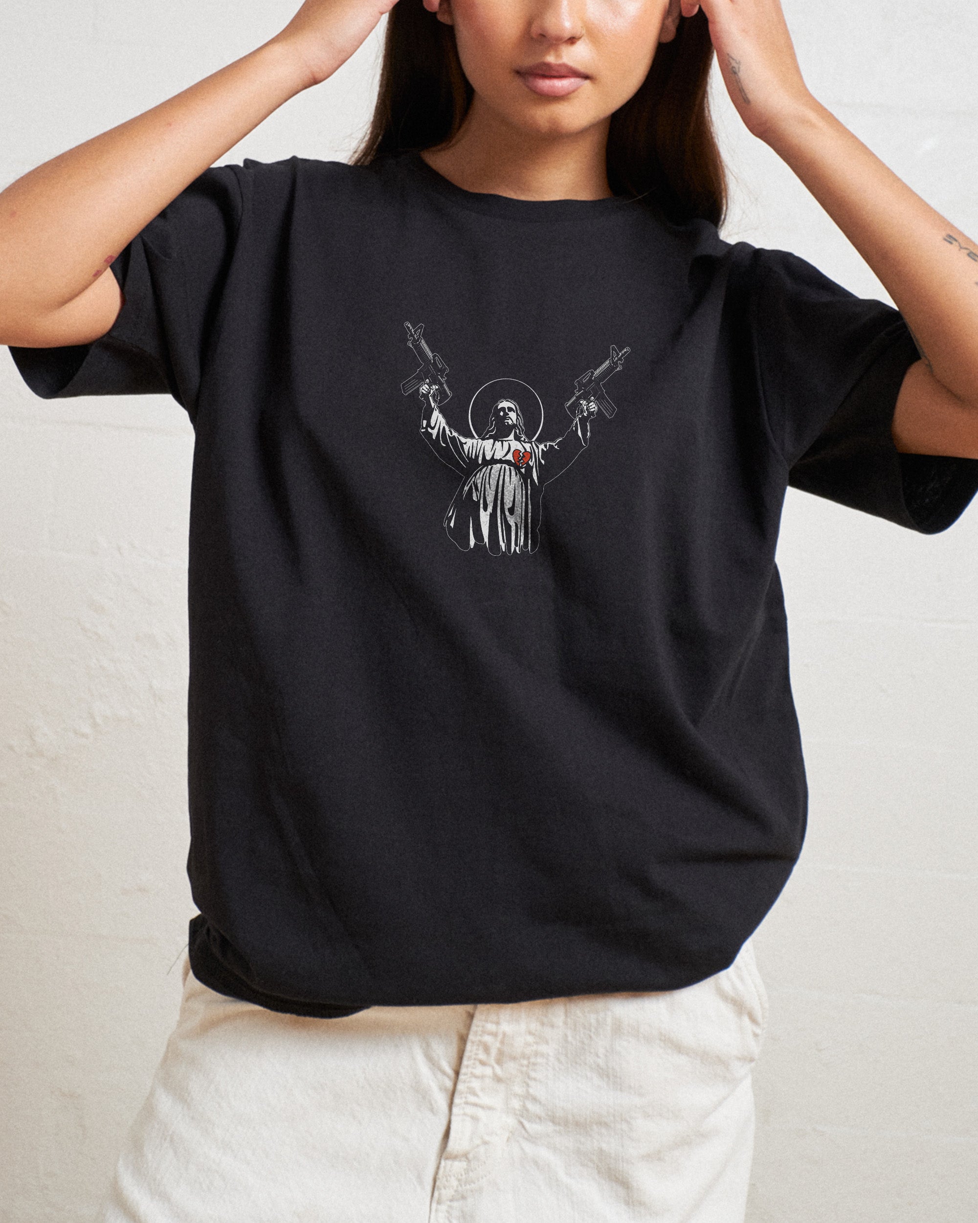 Machine Gun Christ T-Shirt Australia Online