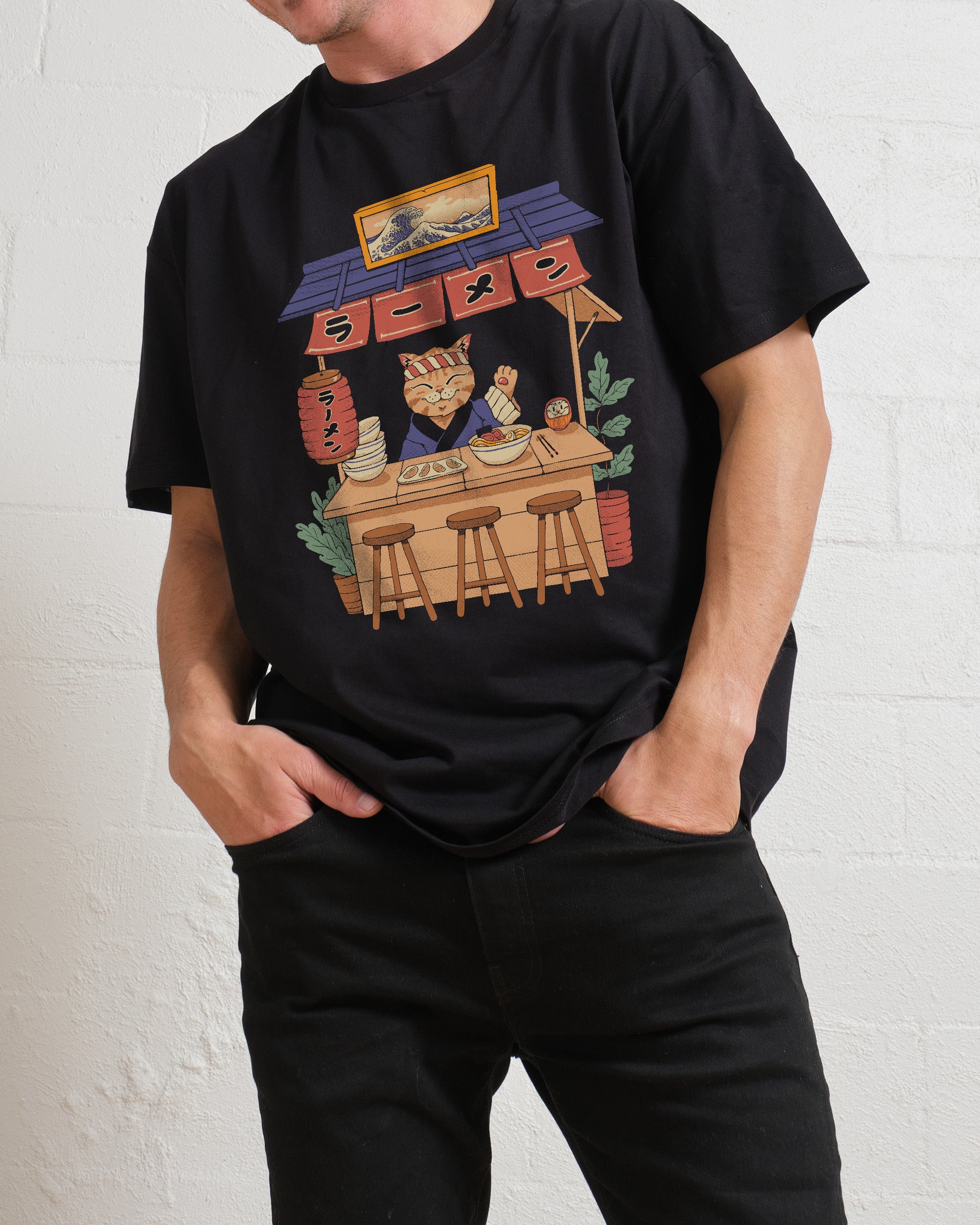 Neko Ramen Ukiyo-e T-Shirt Australia Online