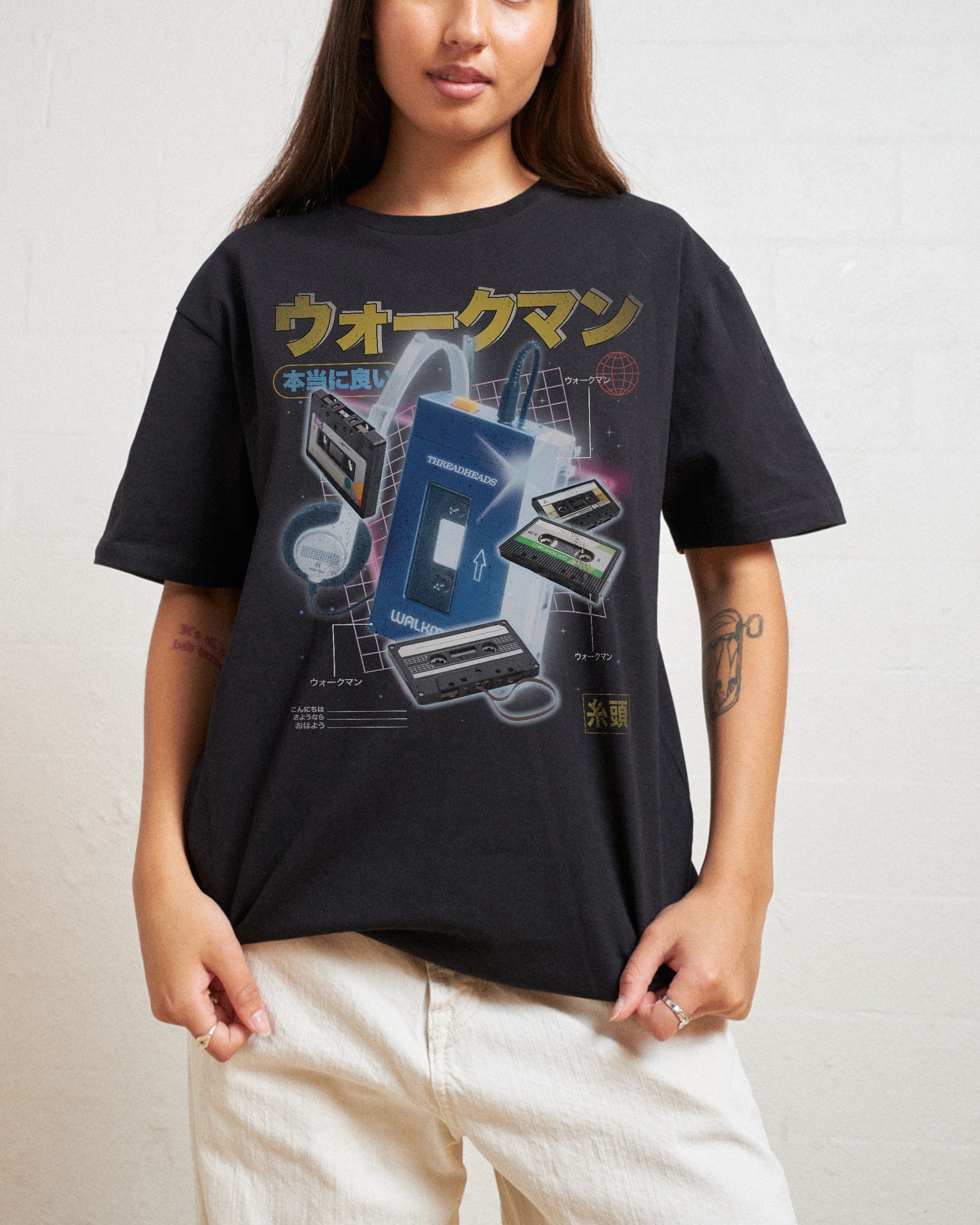 Japanese Walkman T-Shirt Australia Online Black