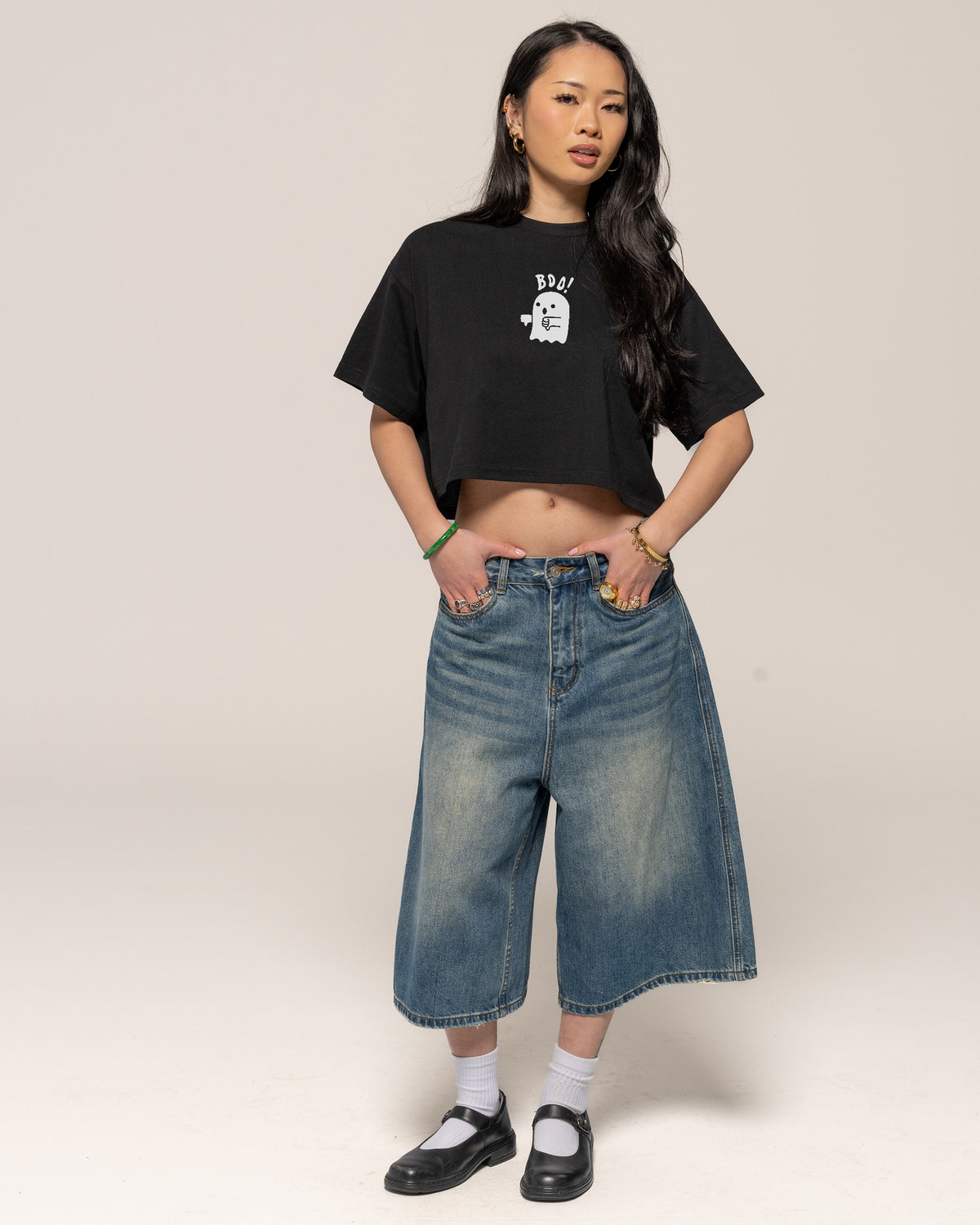 Boo Ghost Crop Tee