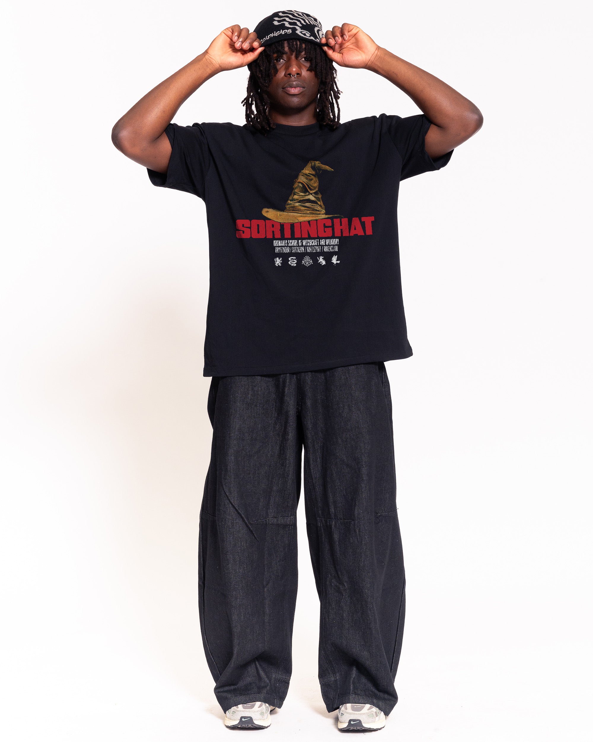 Sorting Hat Black Oversized Tee