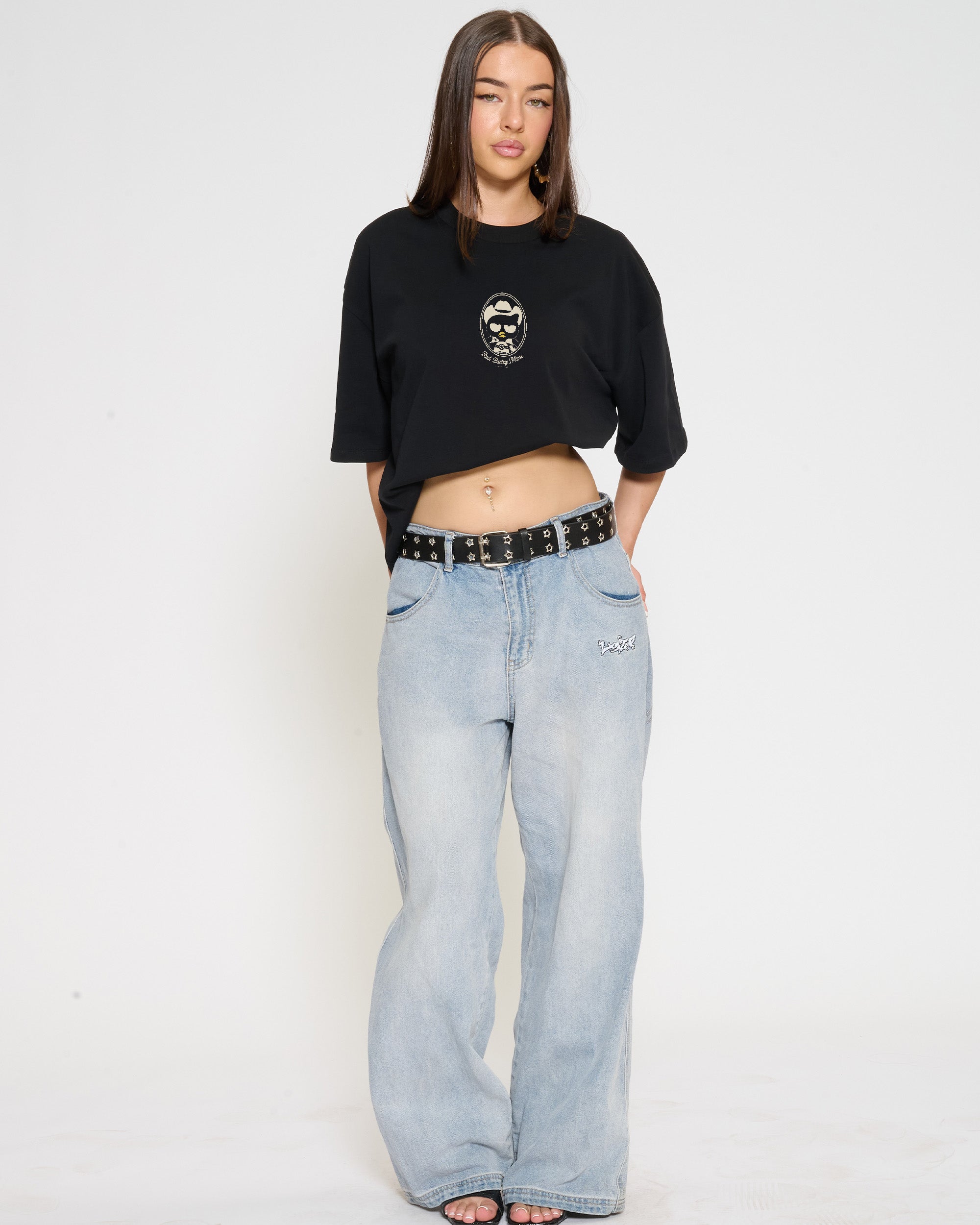 Bad Badtz-Maru Rodeo Club Oversized Tee Official Hello Kitty and Friends collab Threadheads