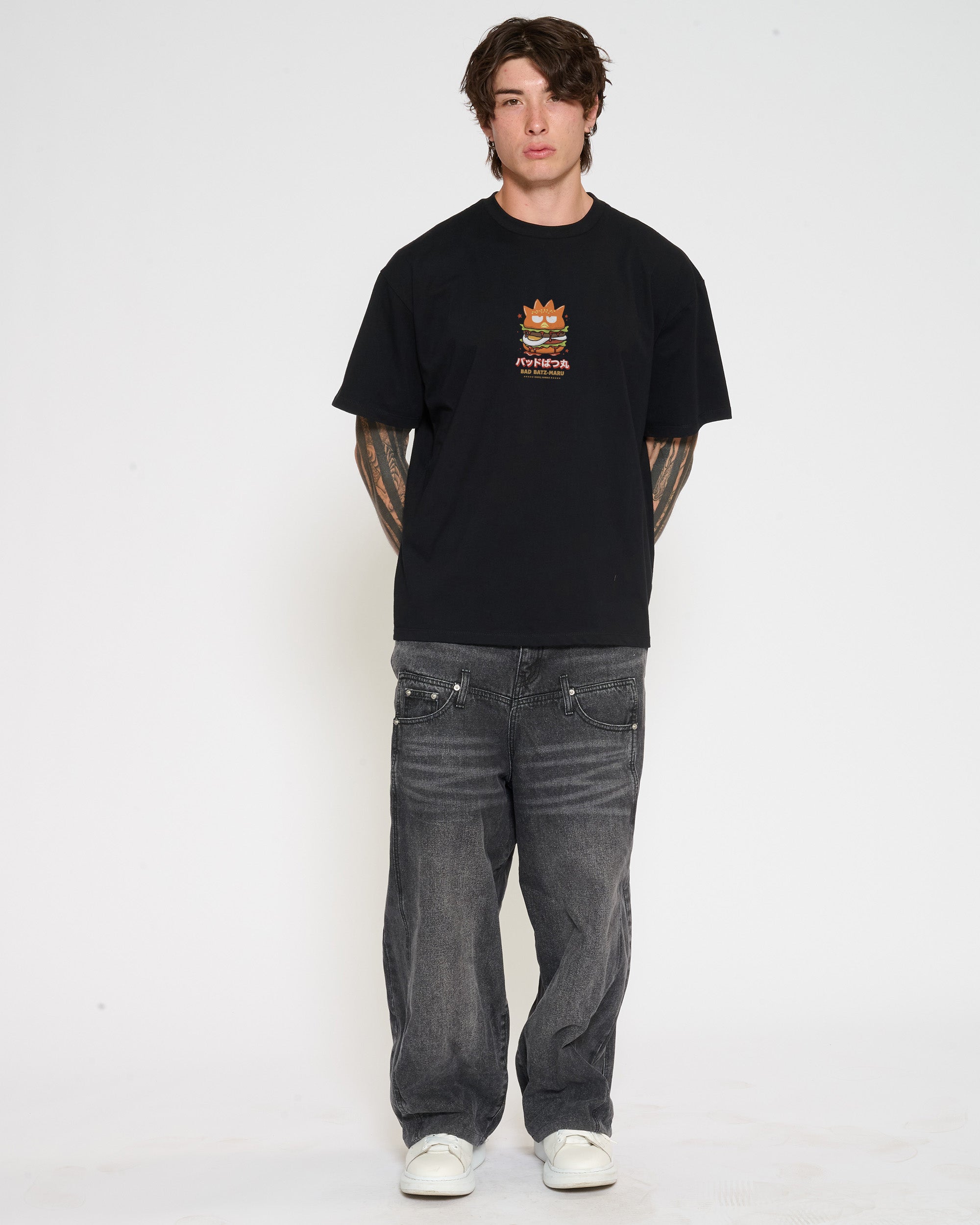 Bad Badtz-Maru Burger Oversized Tee Official Hello Kitty and Friends collab Threadheads