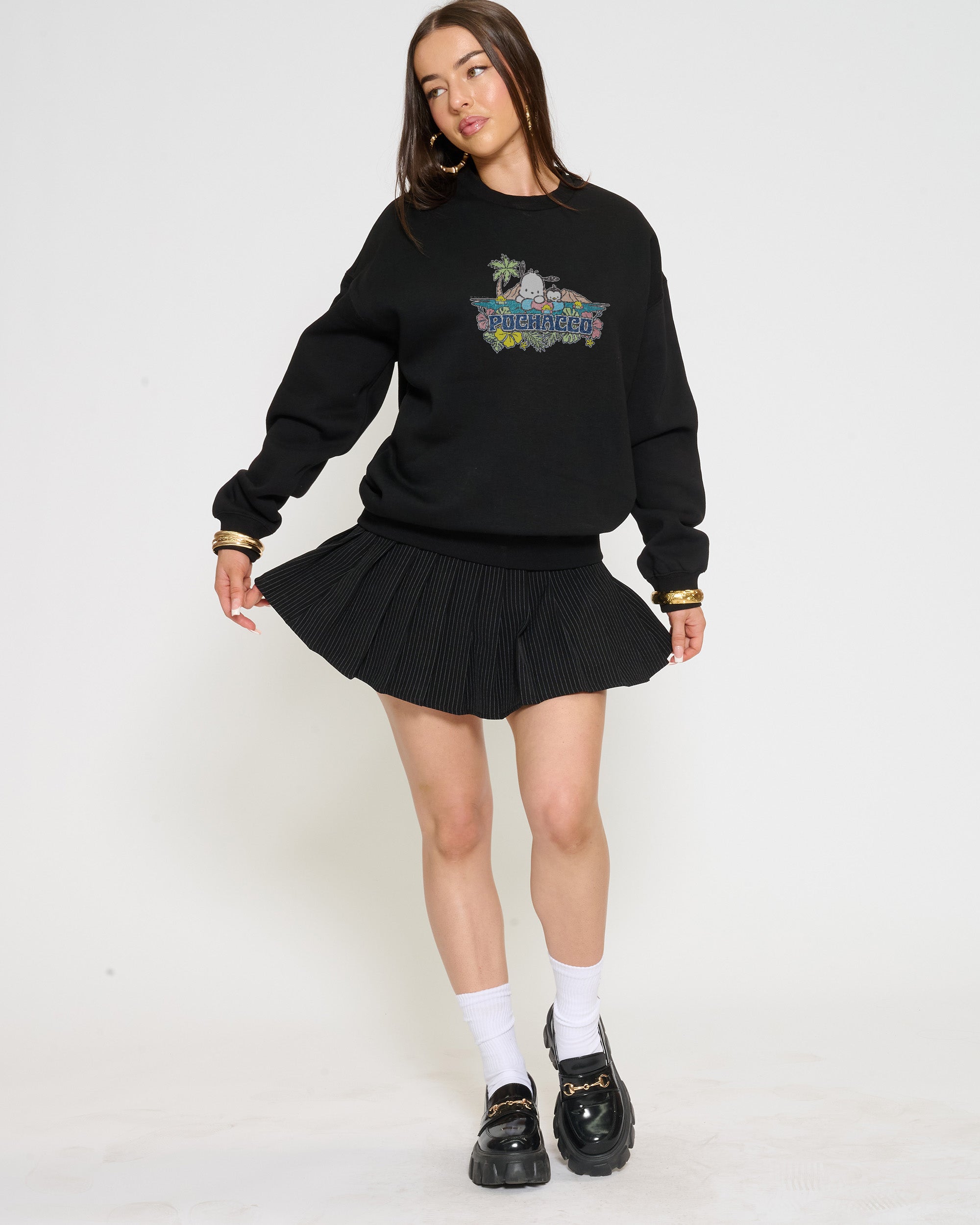 Pochacco Summer Friends Sweatshirt Official Hello Kitty and Friends collab Threadheads