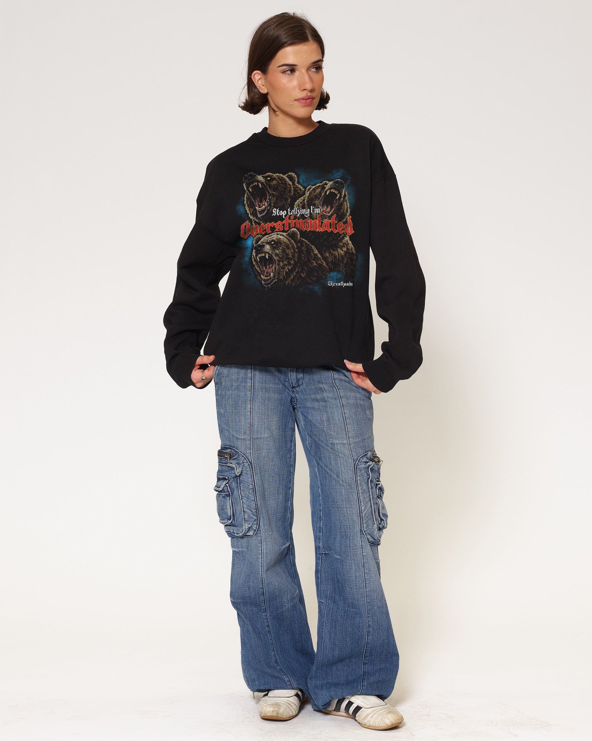 I’m Overstimulated Black Sweatshirt