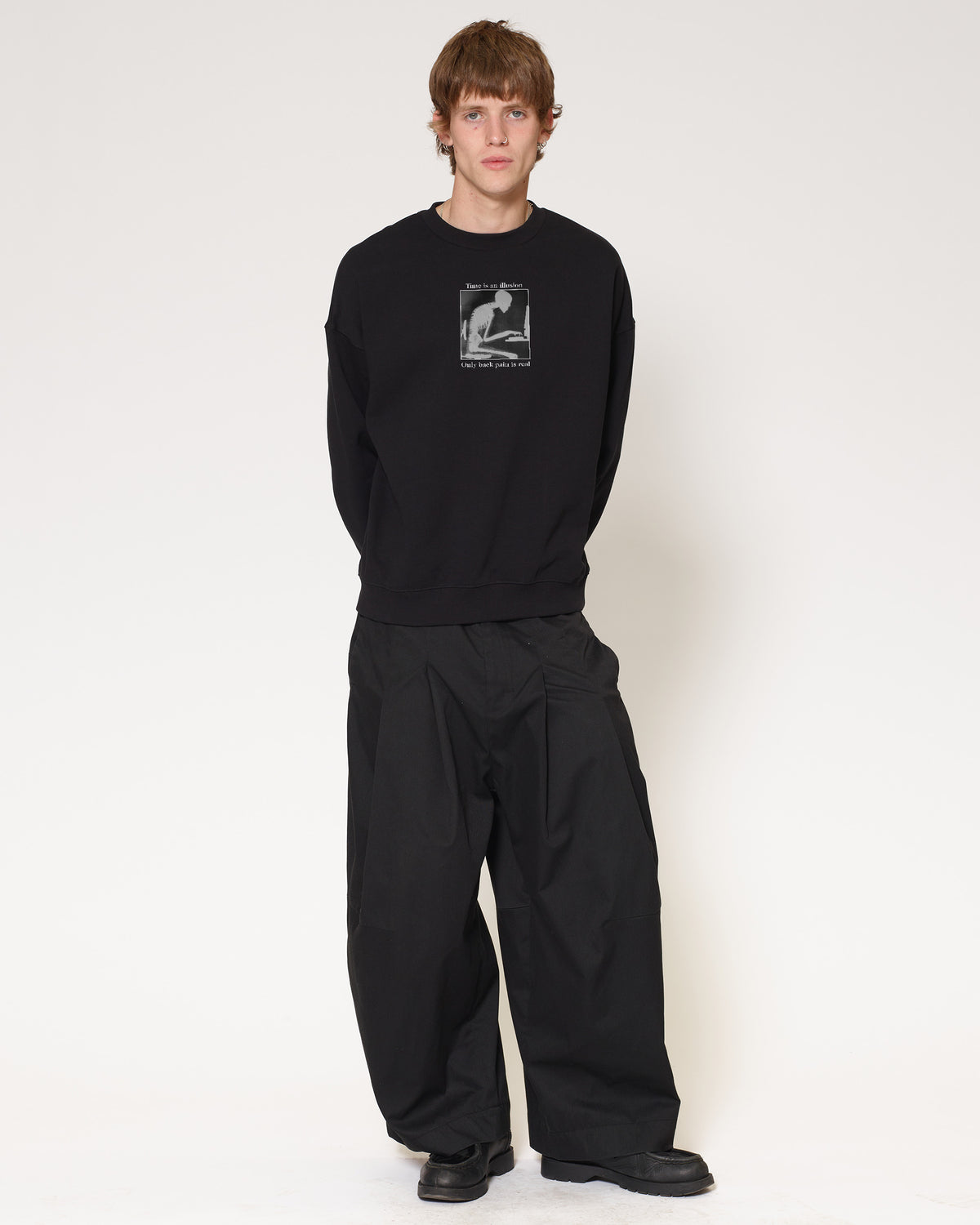 Time is an illusion Black Sweatshirt