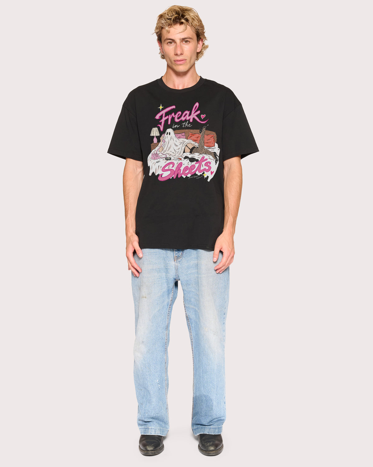 Freak in the Sheets Ghost Black T-Shirt