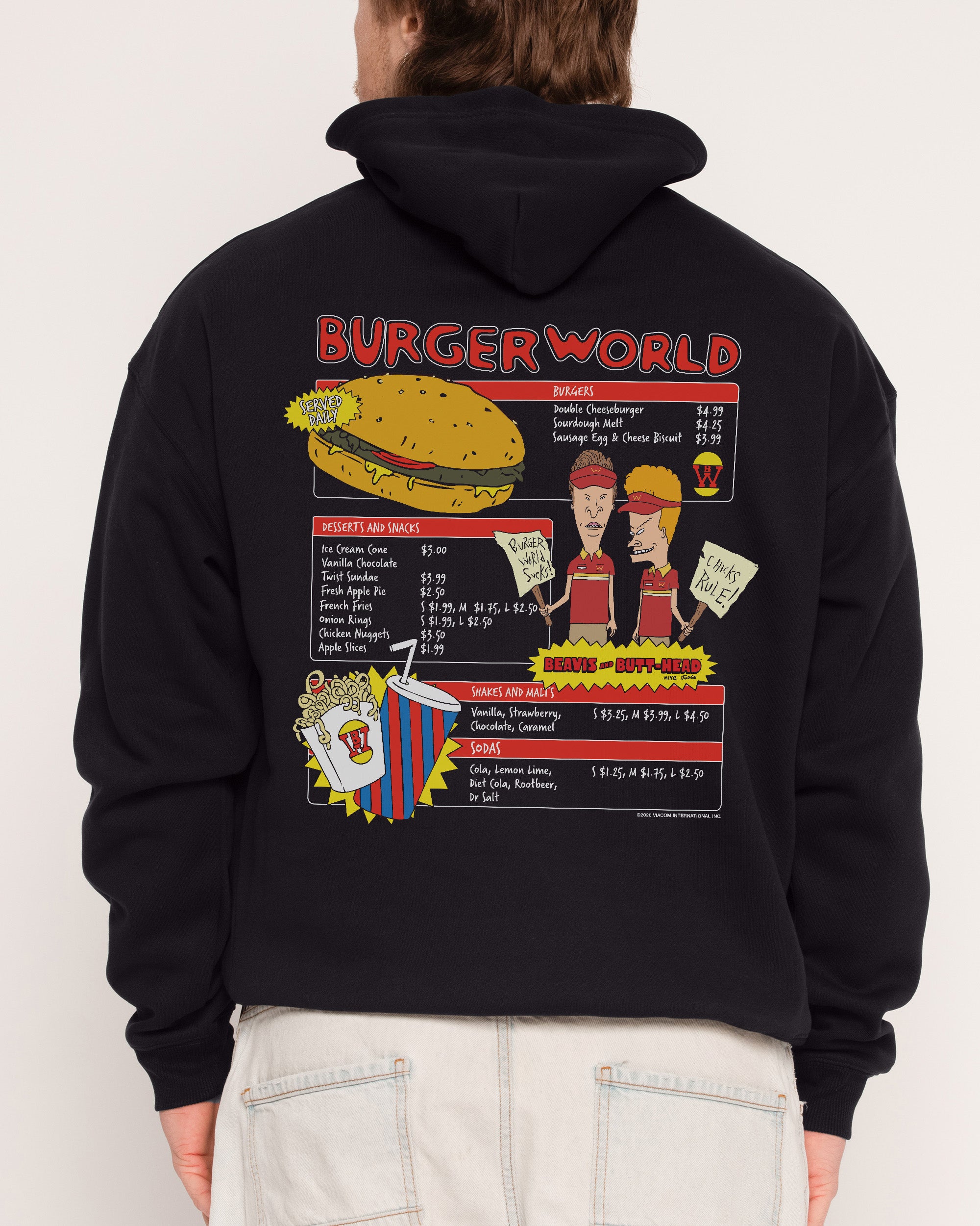 Burger World Black Hoodie
