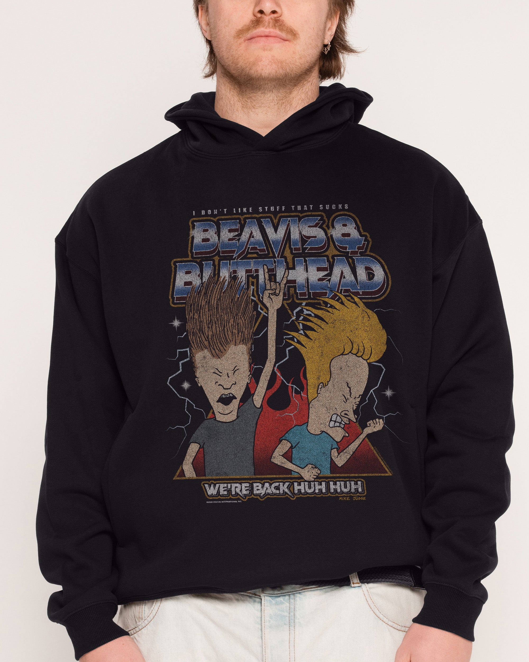 Heh Heh Metalheads Black Hoodie