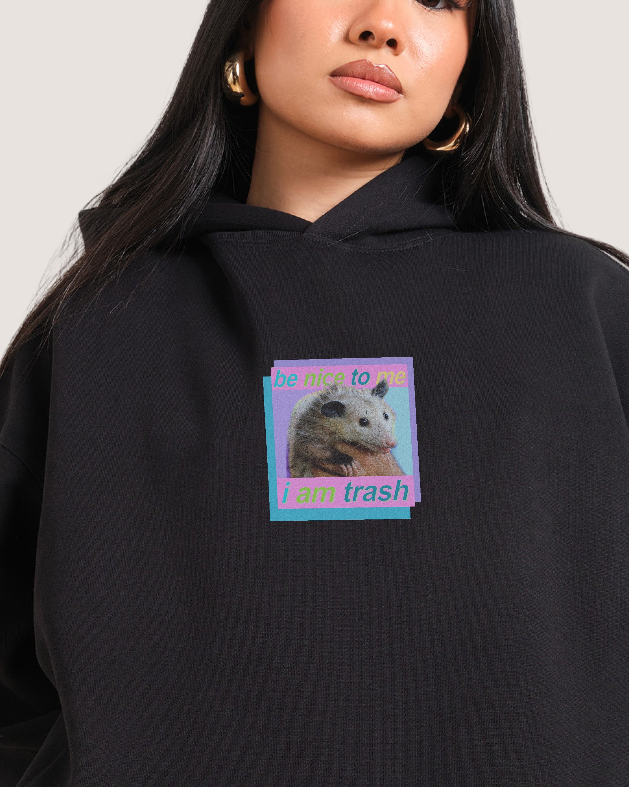 Be Nice to Me Black Hoodie