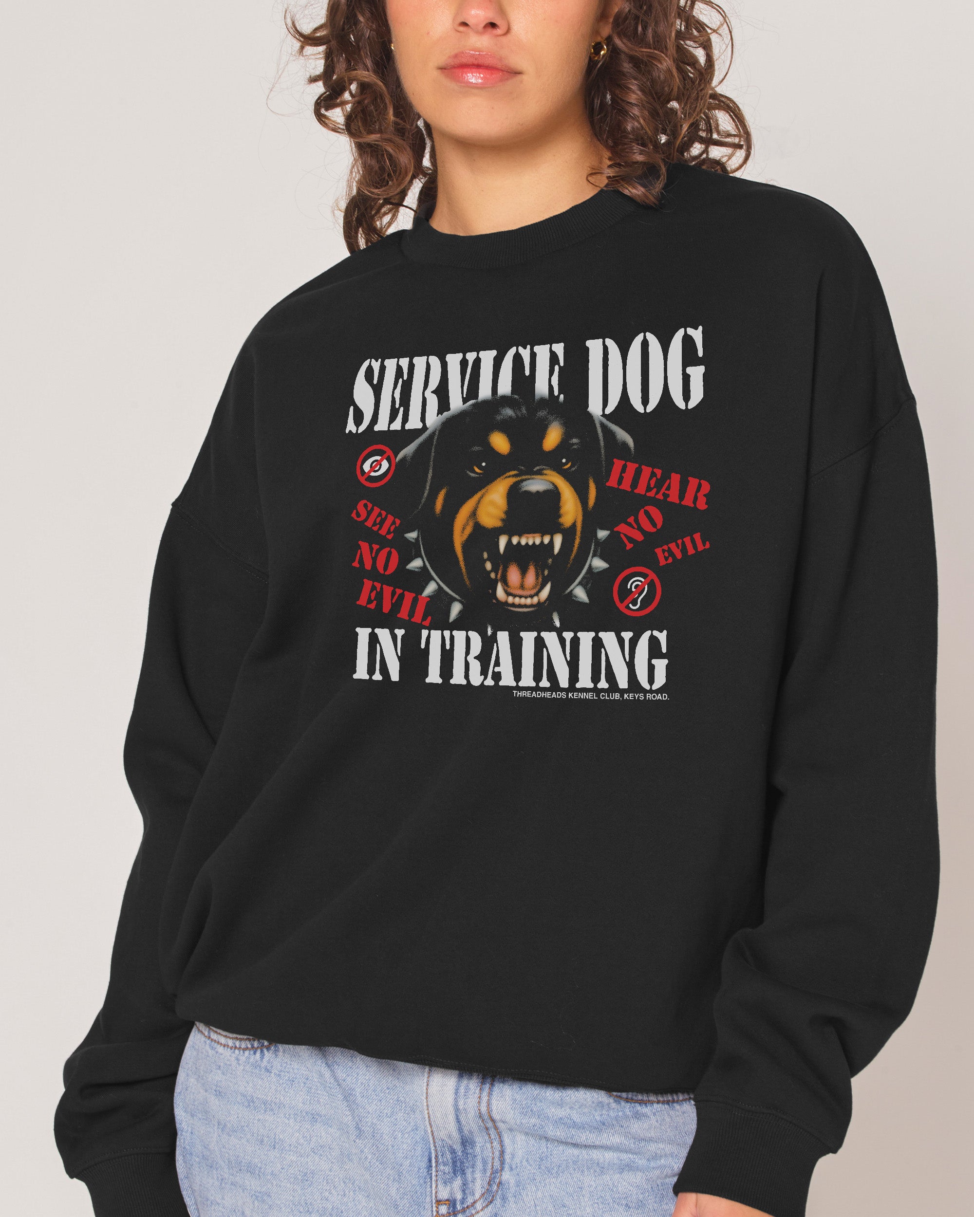 Service Dog Black Sweatshirt