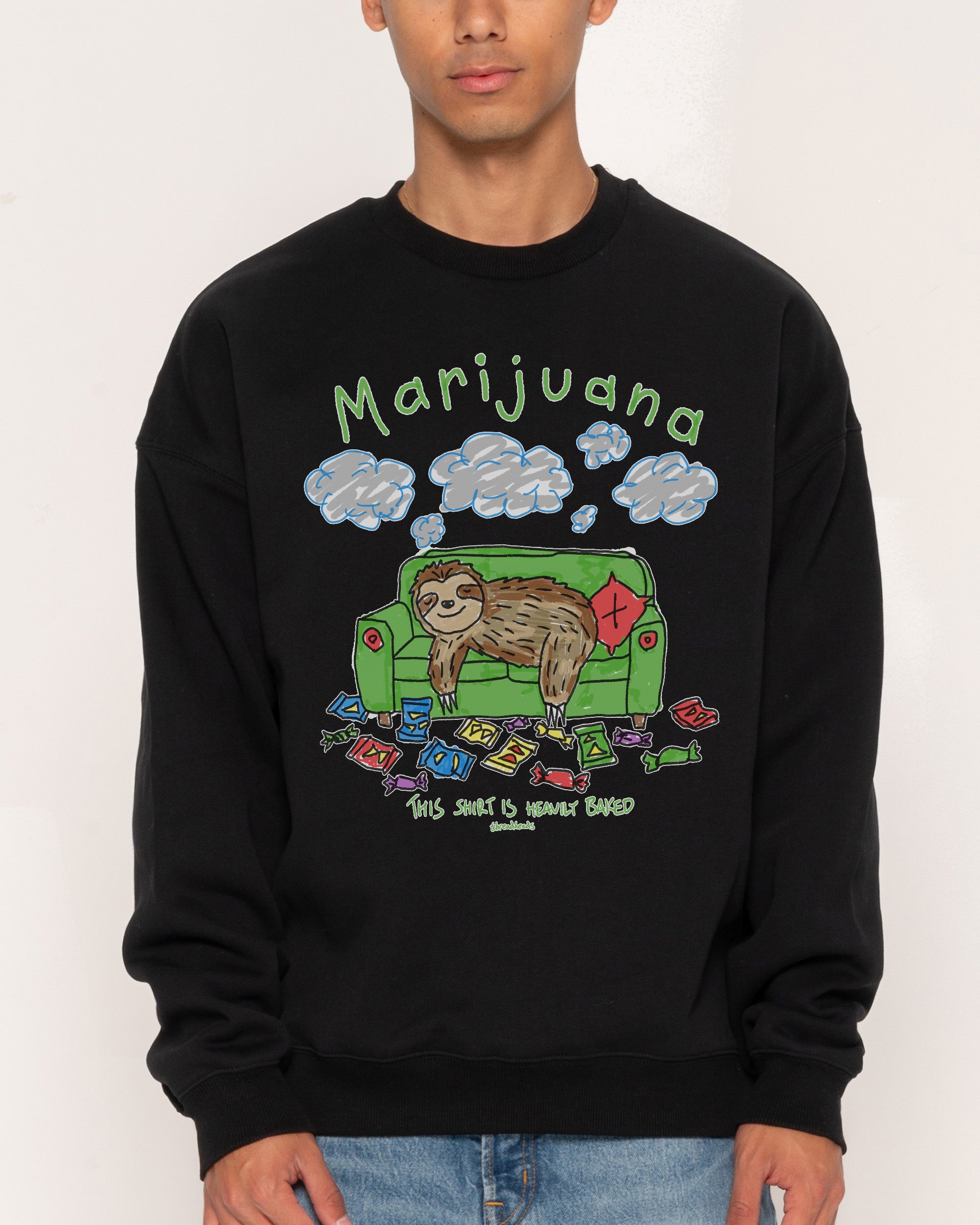 Marijuana Black Sweatshirt