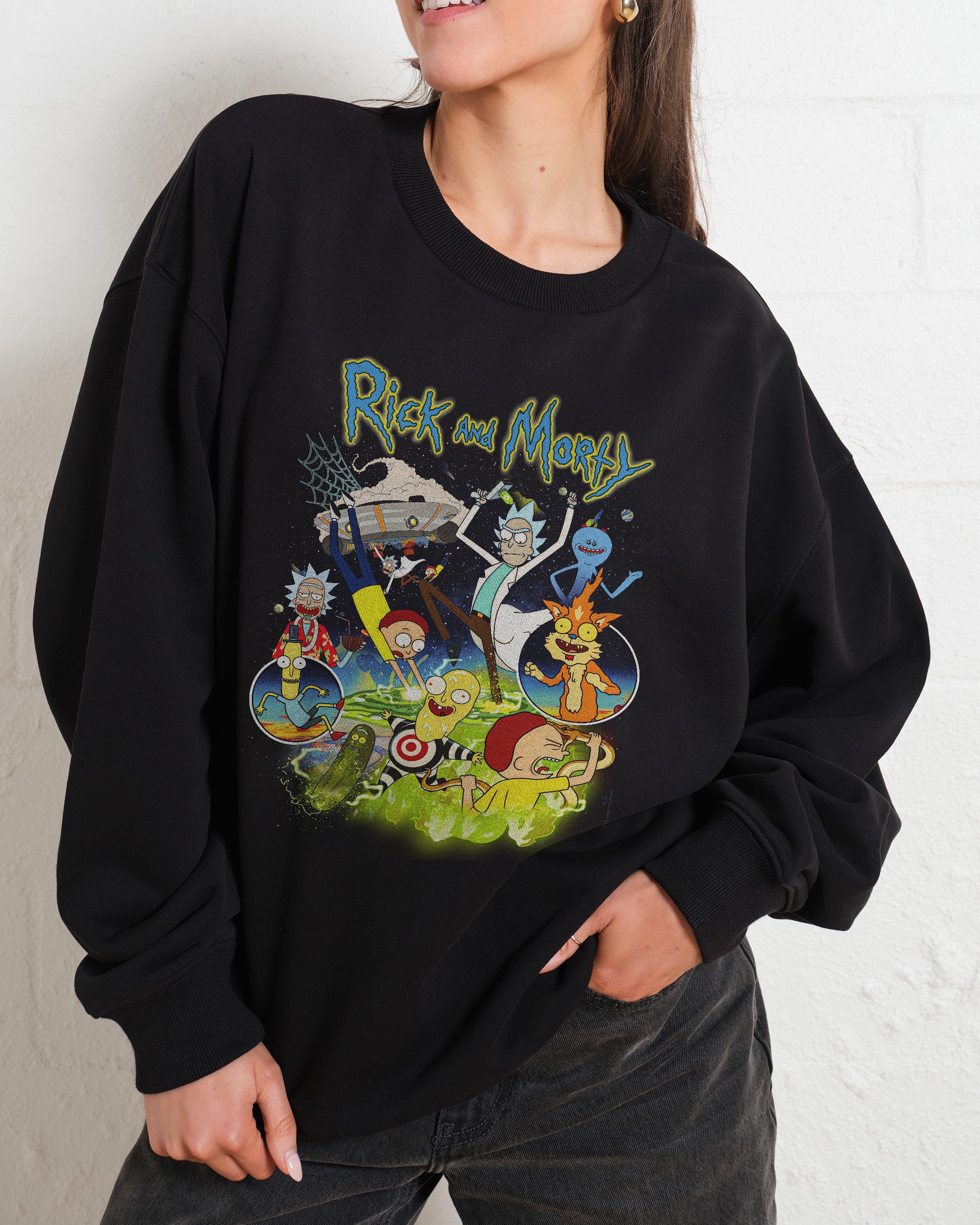 Rick and Morty Vintage Sweatshirt Official Rick and Morty Merch Australia