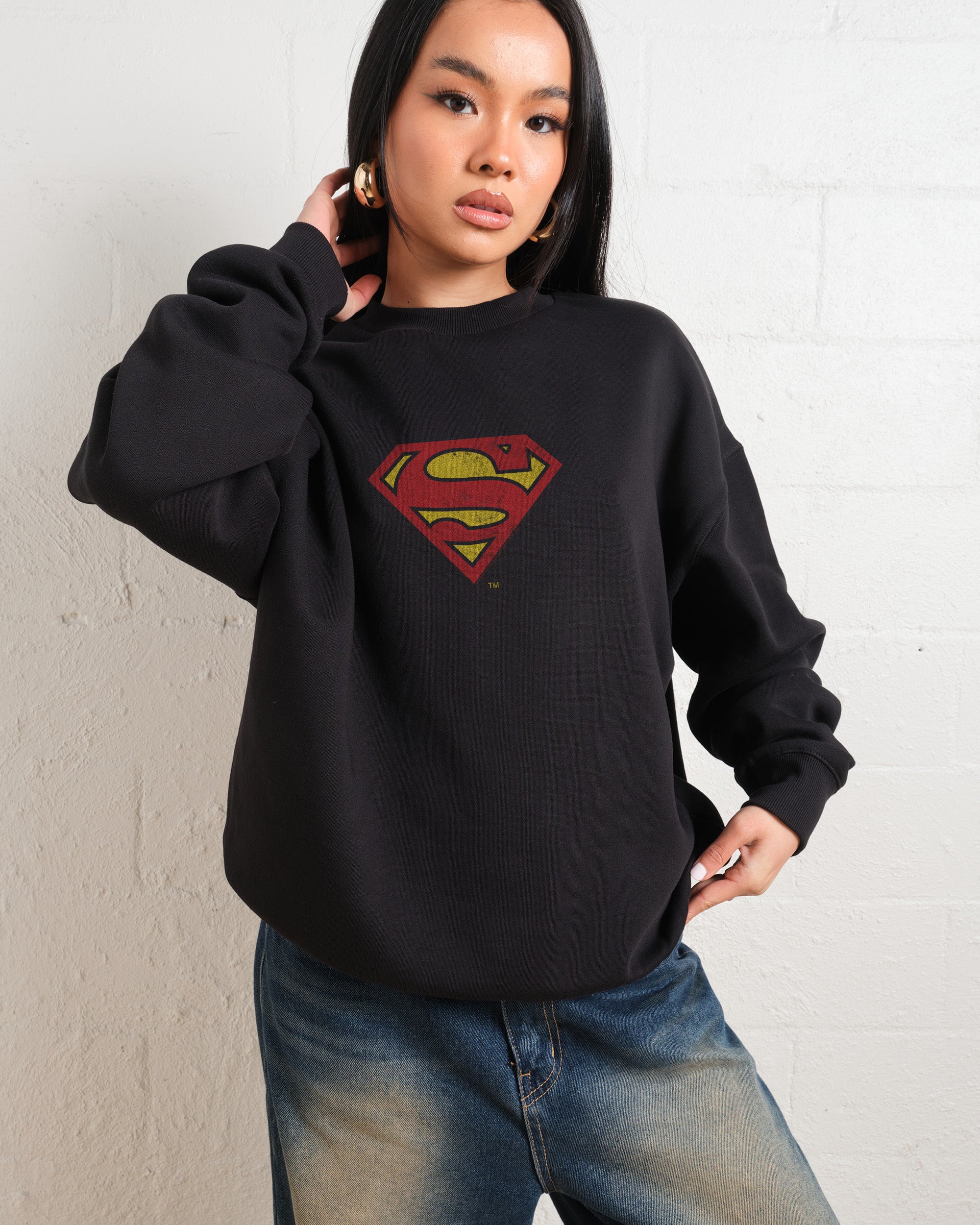 Superman Classic Logo Sweatshirt Australia Online Threadheads