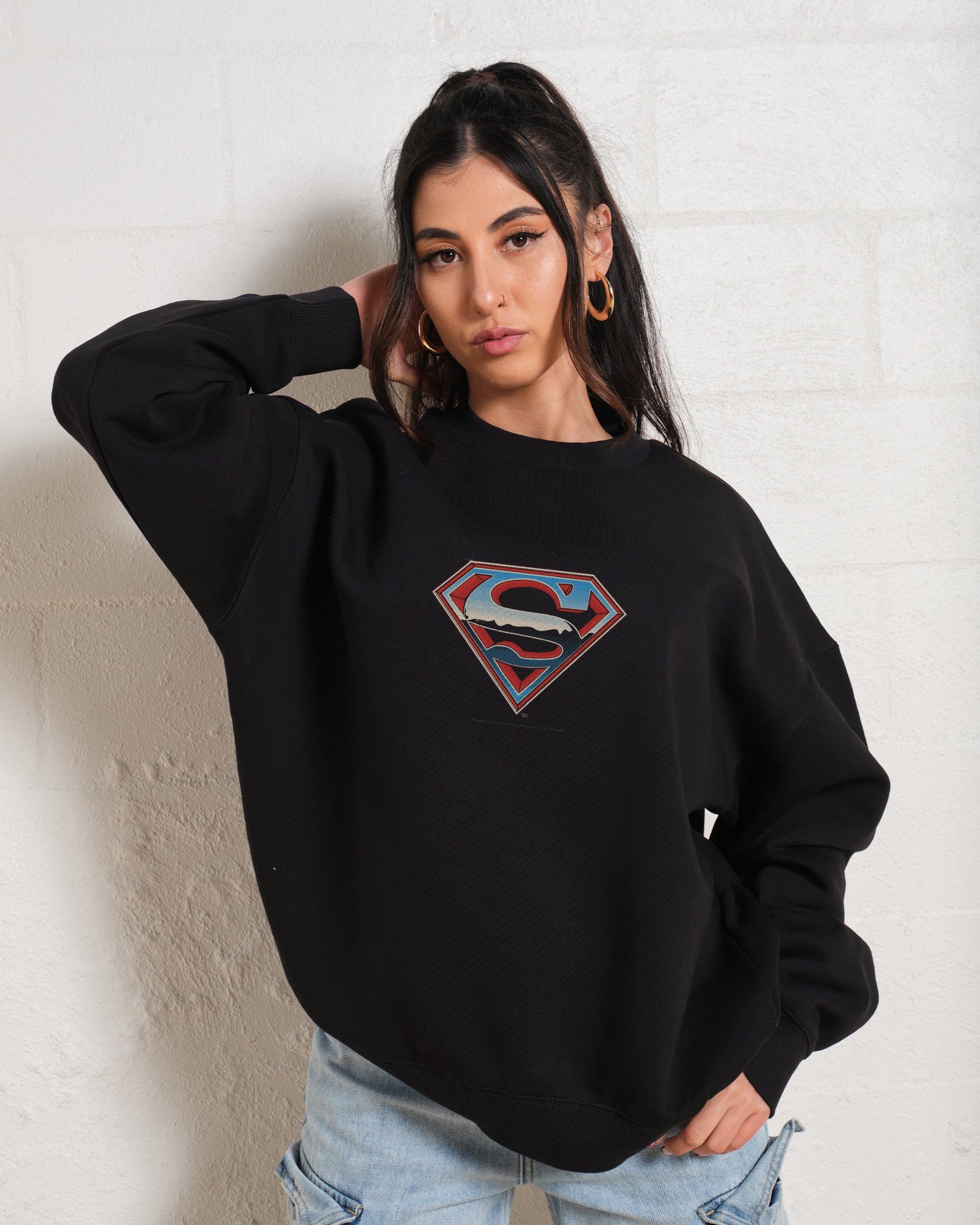 Superman Vintage Logo Sweatshirt Australia Online Threadheads